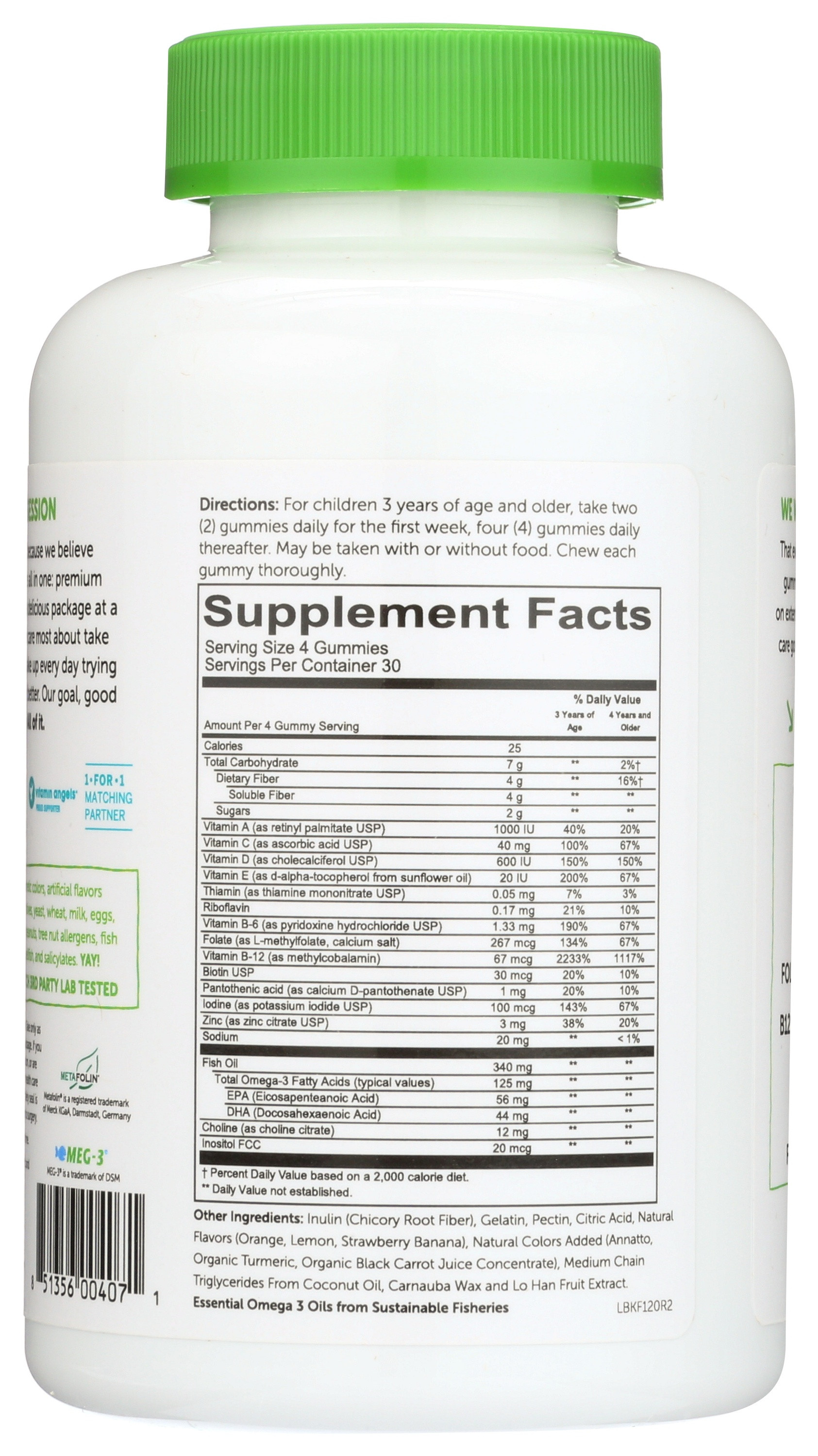 SmartyPants Kid's Complete with Fiber Gummy Vitamin