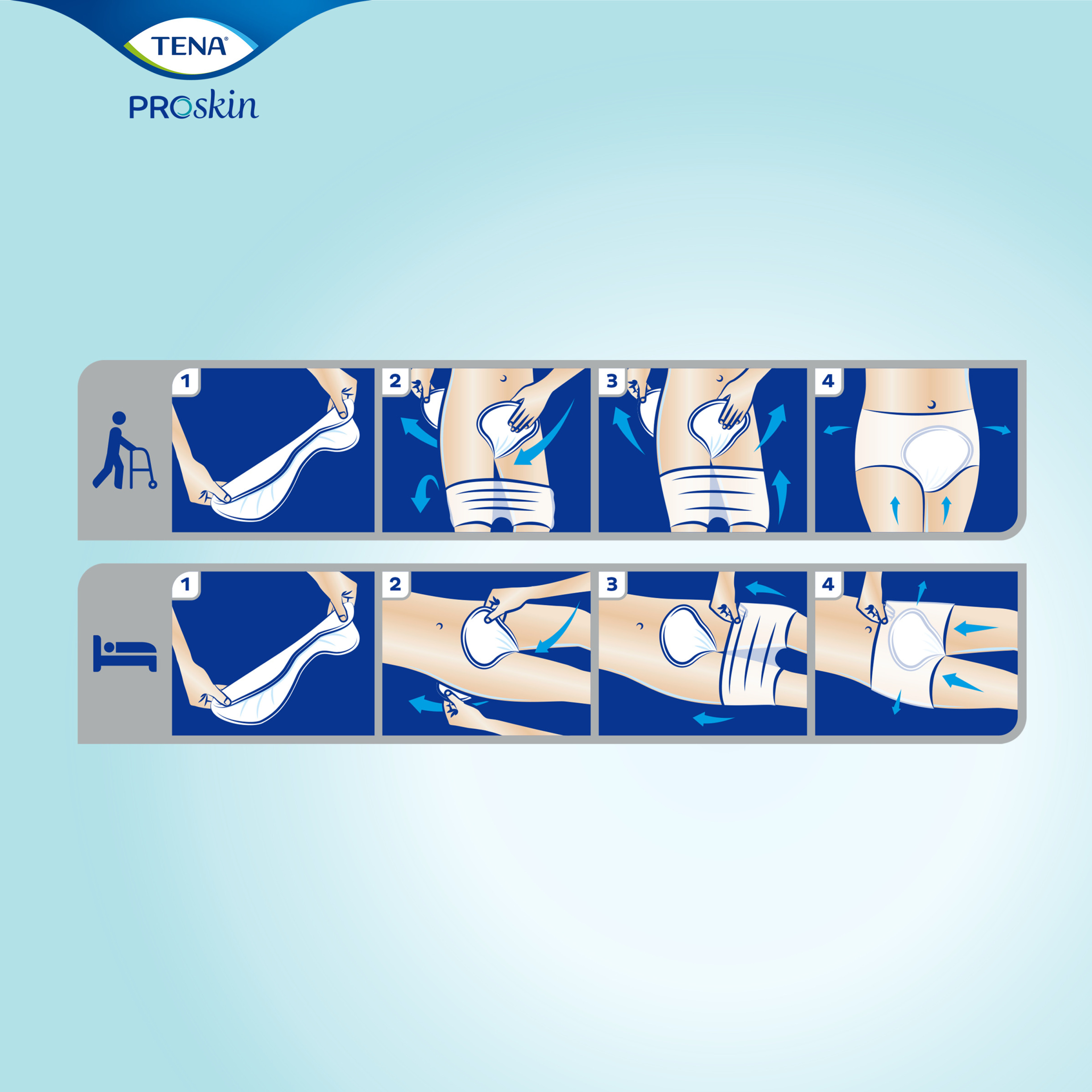 TENA Night Super Heavy Incontinence Pad, Super Absorbency, 62718, PK24, HOW TO USE