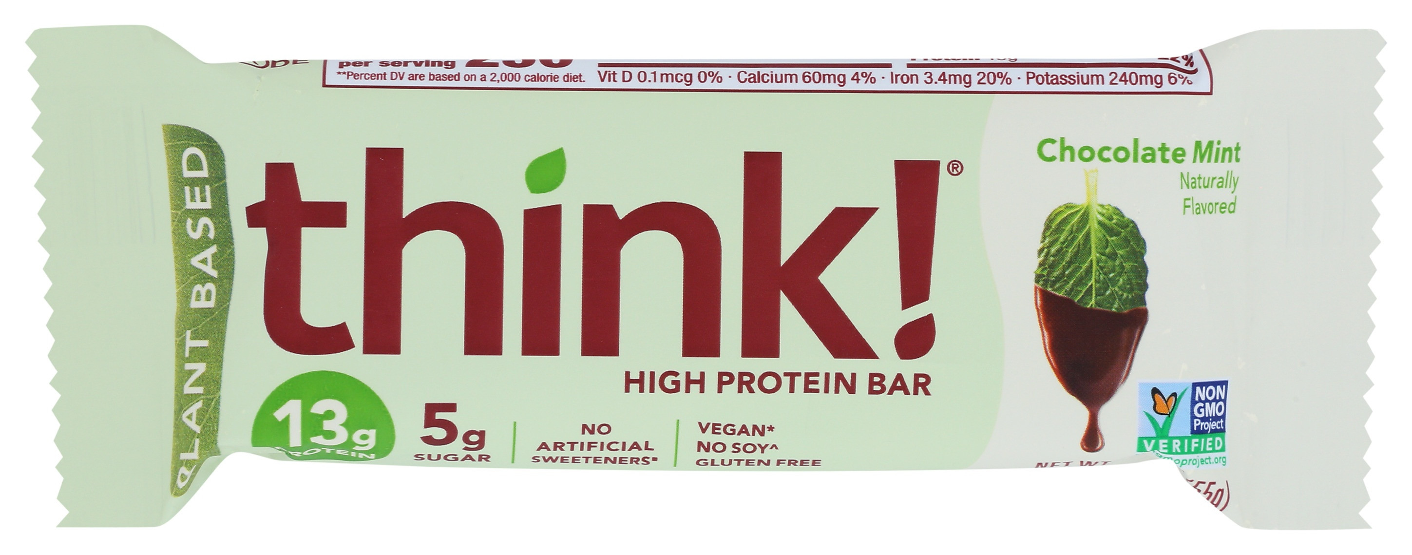 think! Plant Based Chocolate Mint Protein Bar