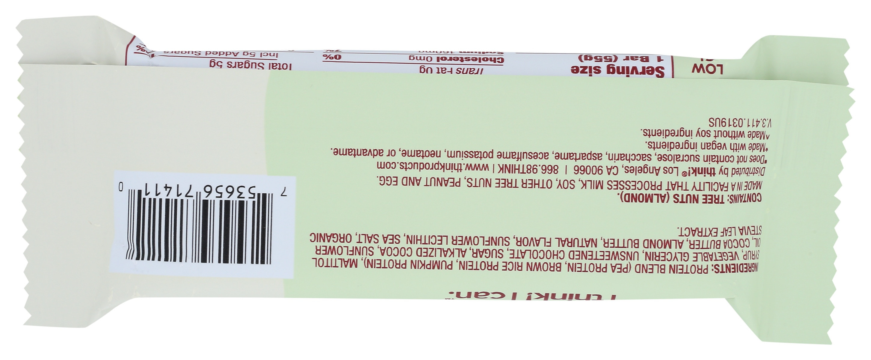 think! Plant Based Chocolate Mint Protein Bar