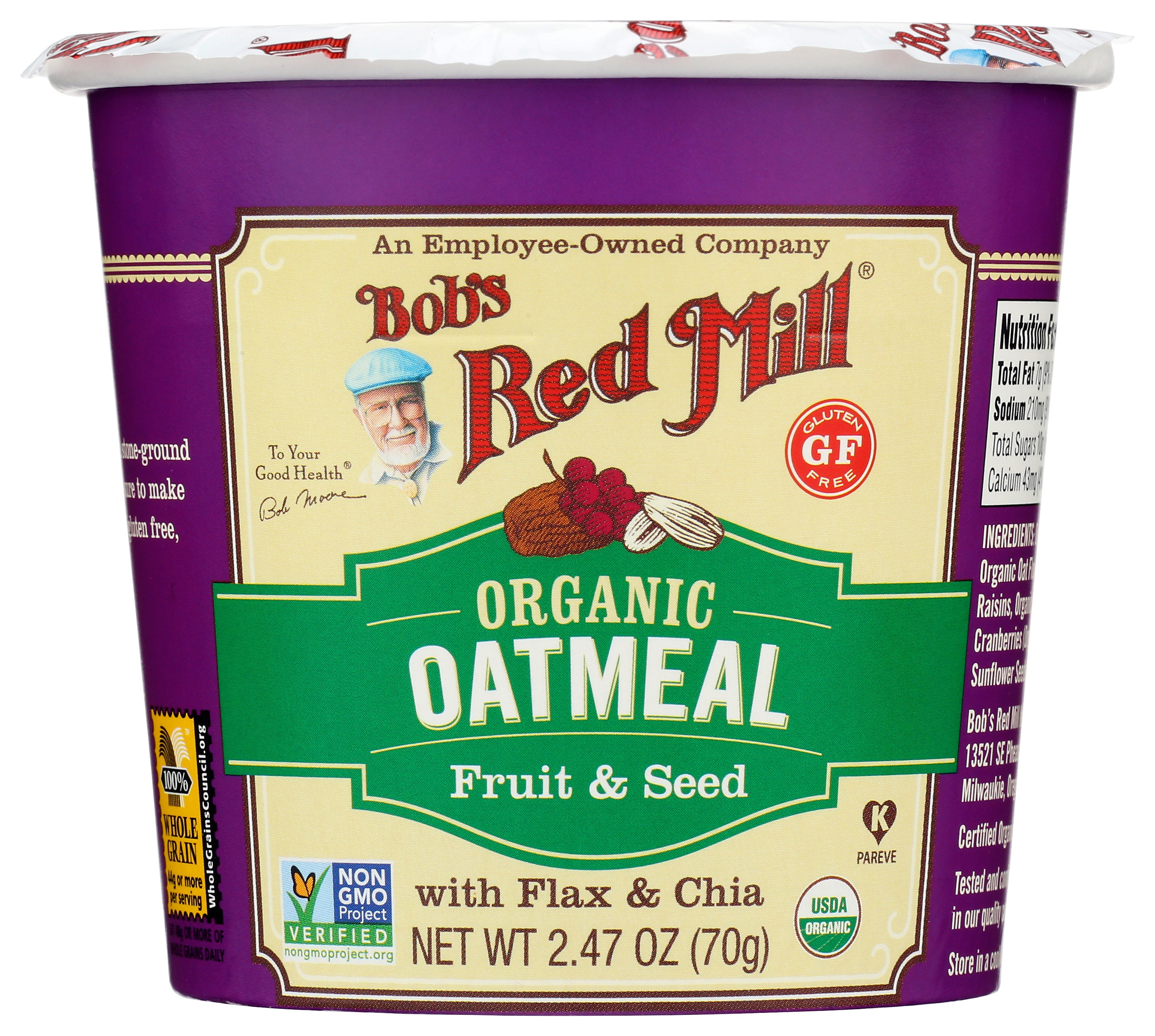 Bob's Red Mill Organic Fruit & Seed Oatmeal Cup