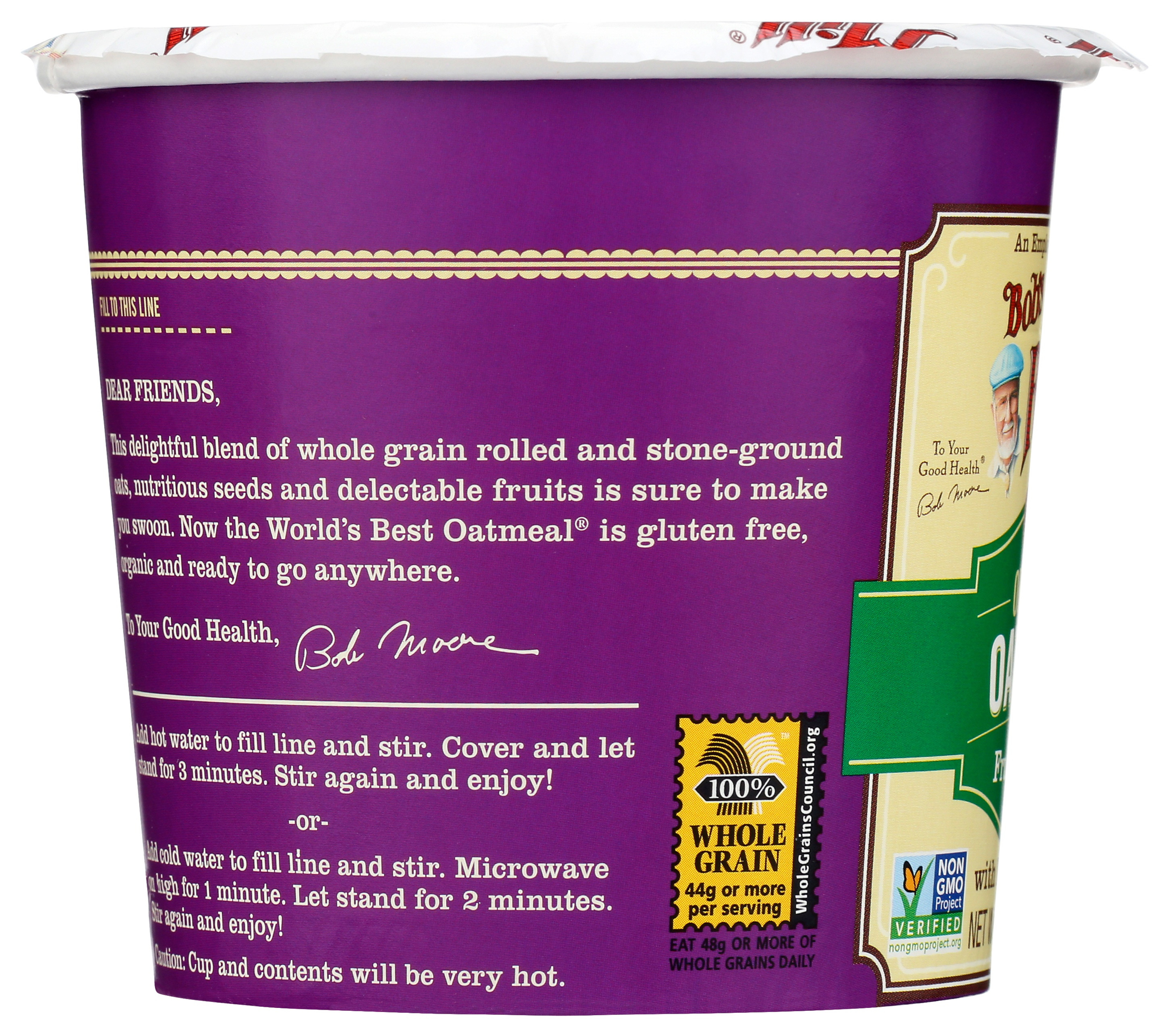 Bob's Red Mill Organic Fruit & Seed Oatmeal Cup