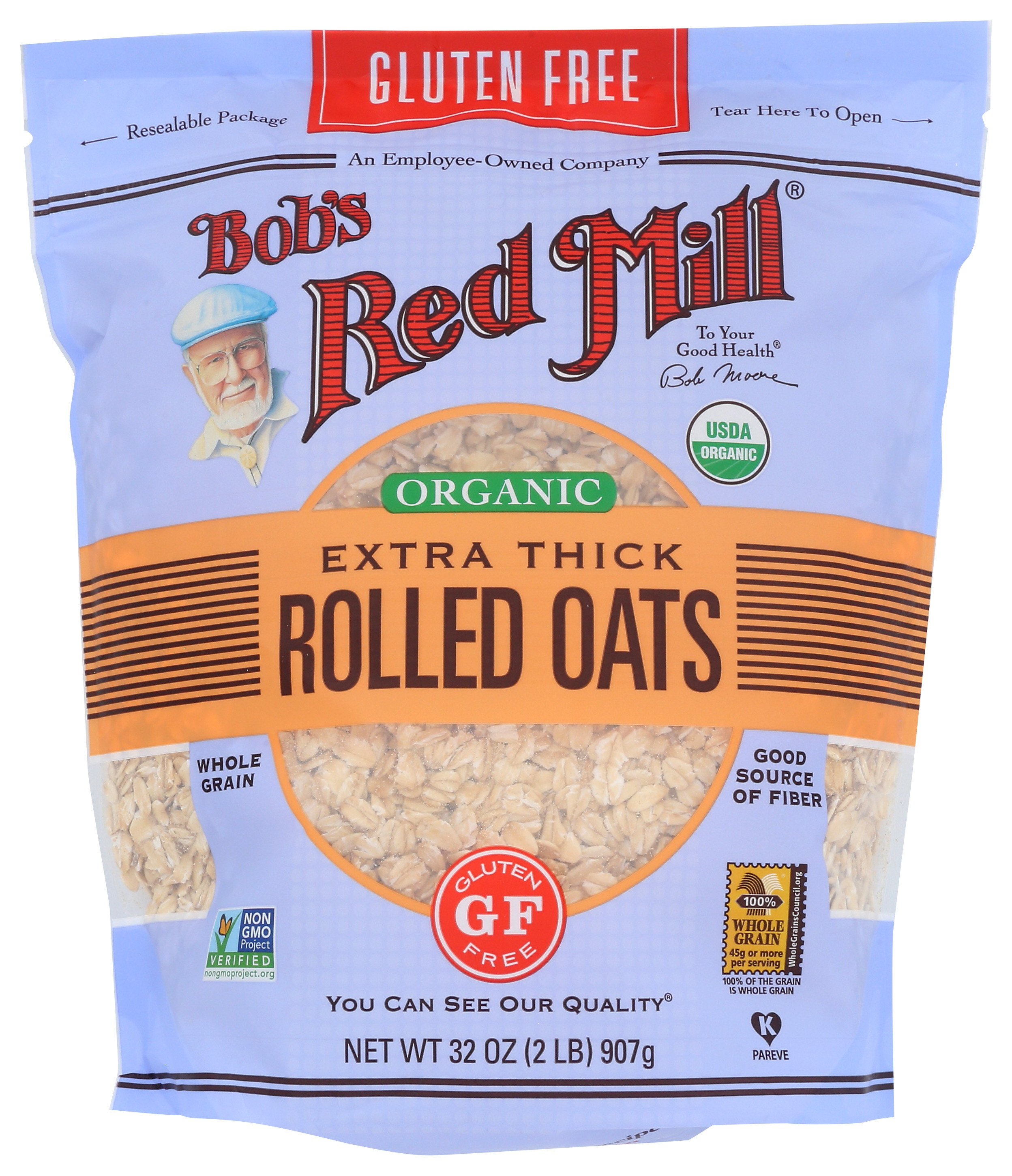 Bob's Red Mill Organic Gluten-Free Extra Thick Rolled Oats