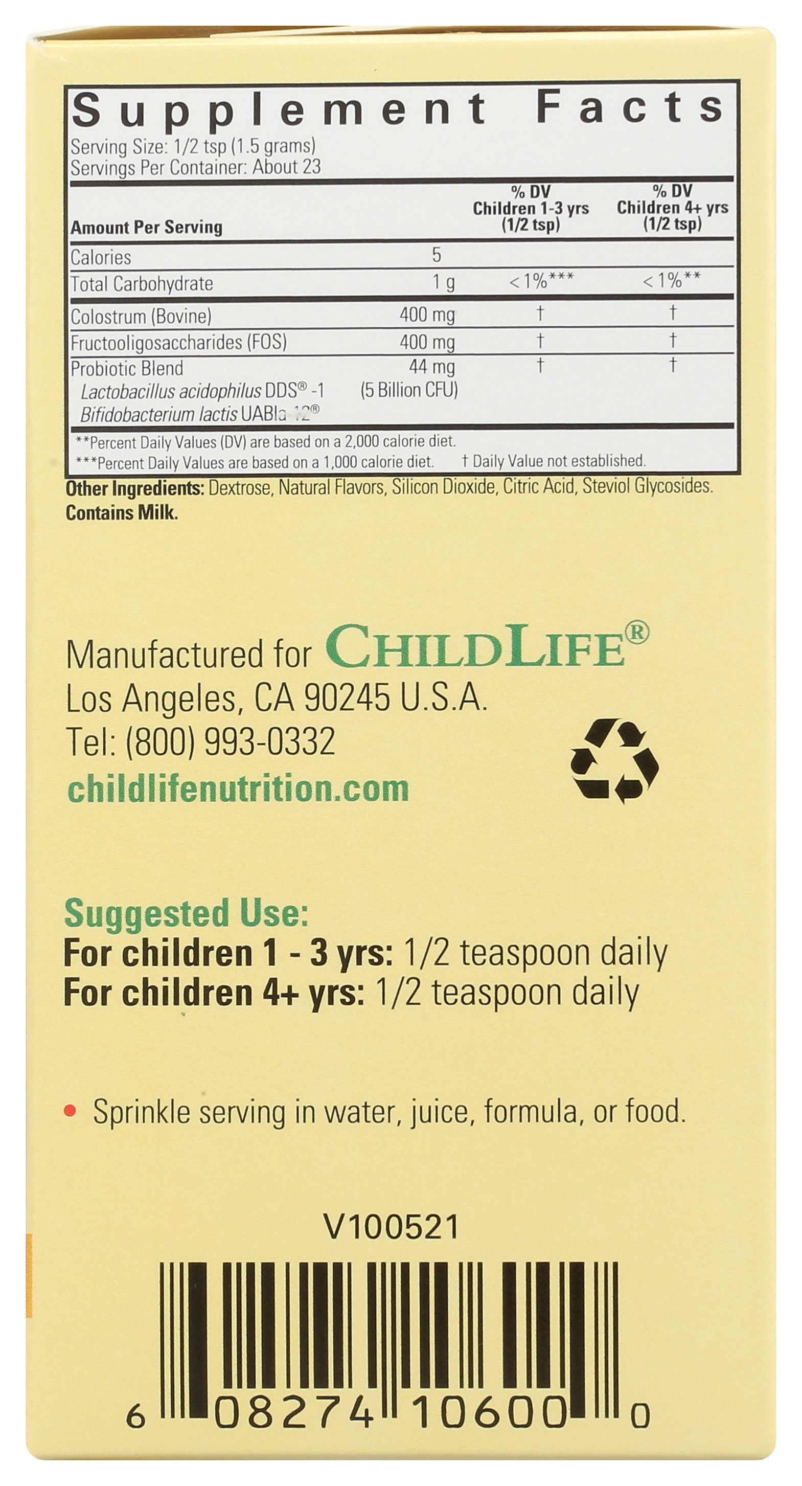 Childlife Essentials Probiotics with Colostrum Powder