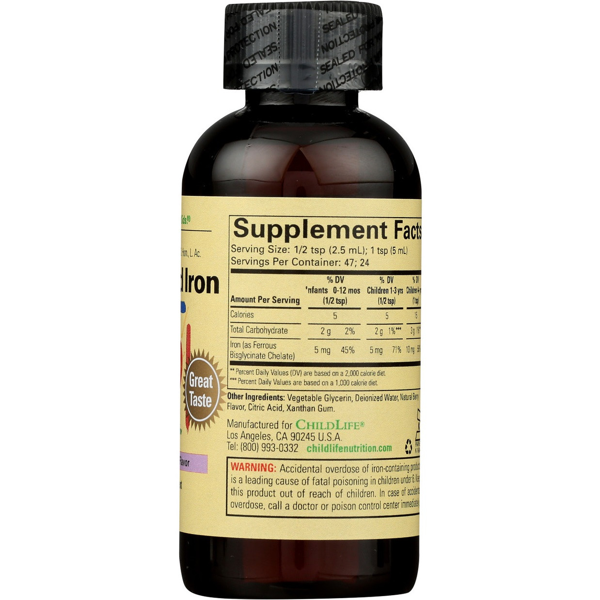 Childlife Essentials Liquid Iron Supplement