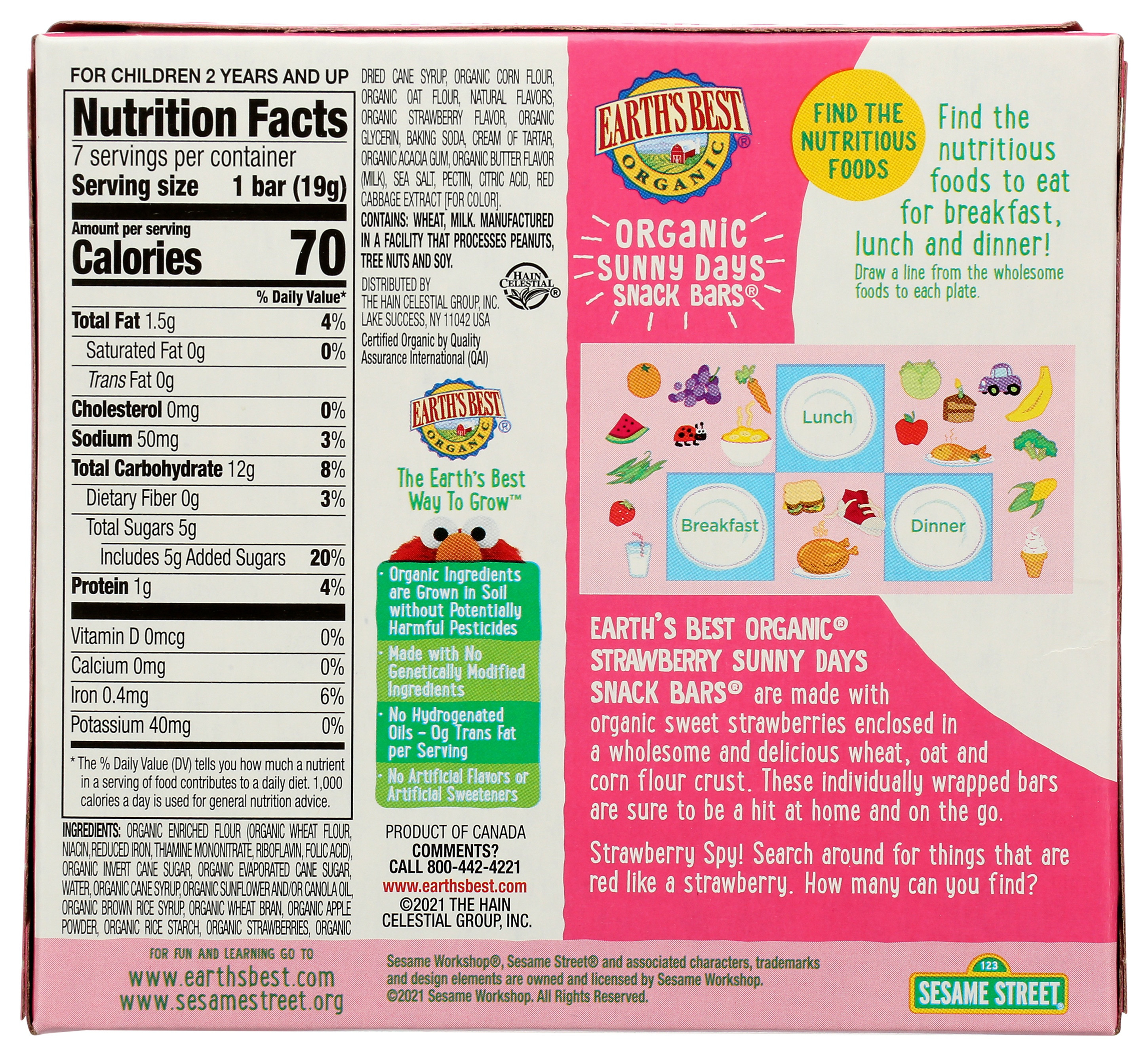 Earth's Best Organic Sunny Days Bars