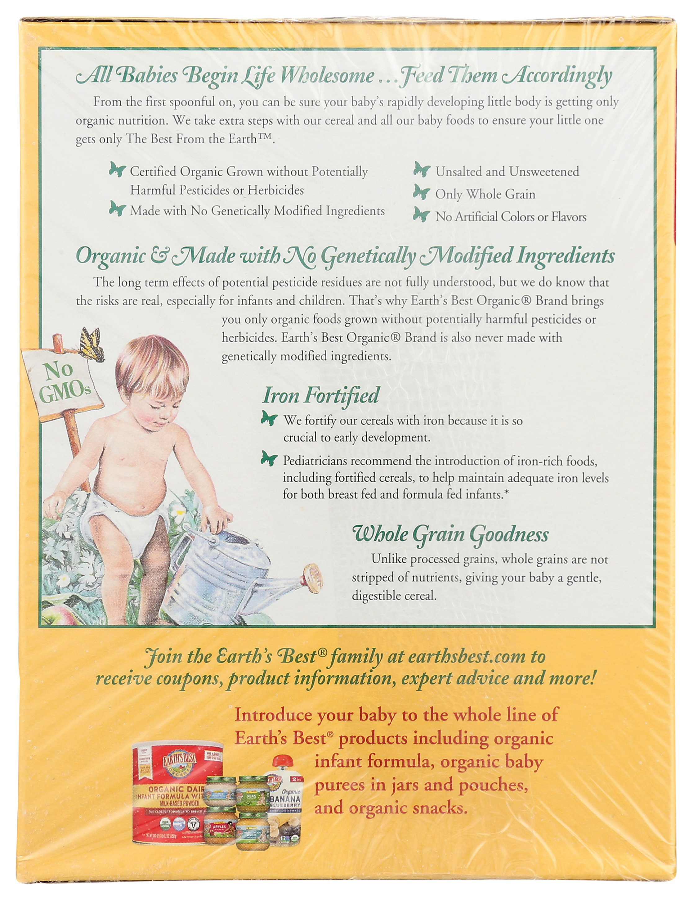 Earth's Best Organic Whole Grain Oatmeal Cereal