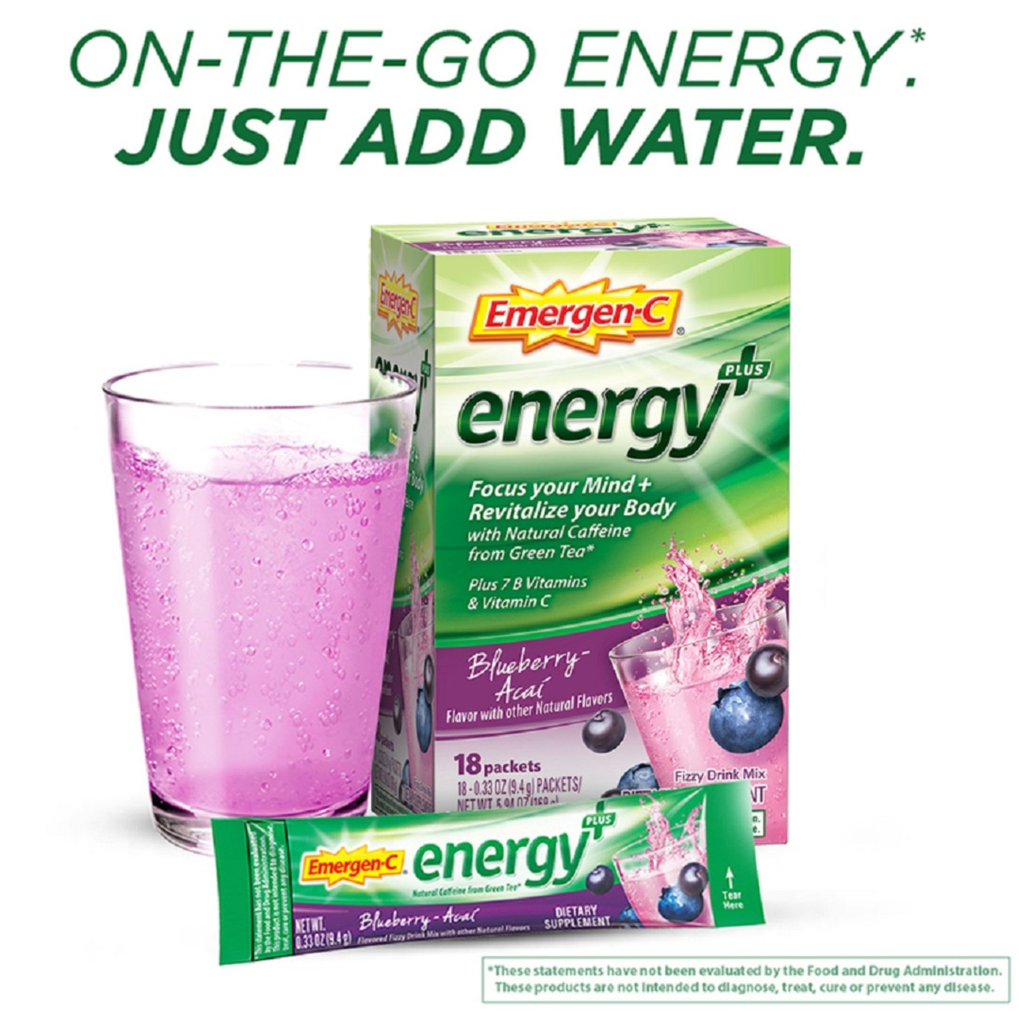 Emergen-C Energy Plus Fizzy Drink Mix