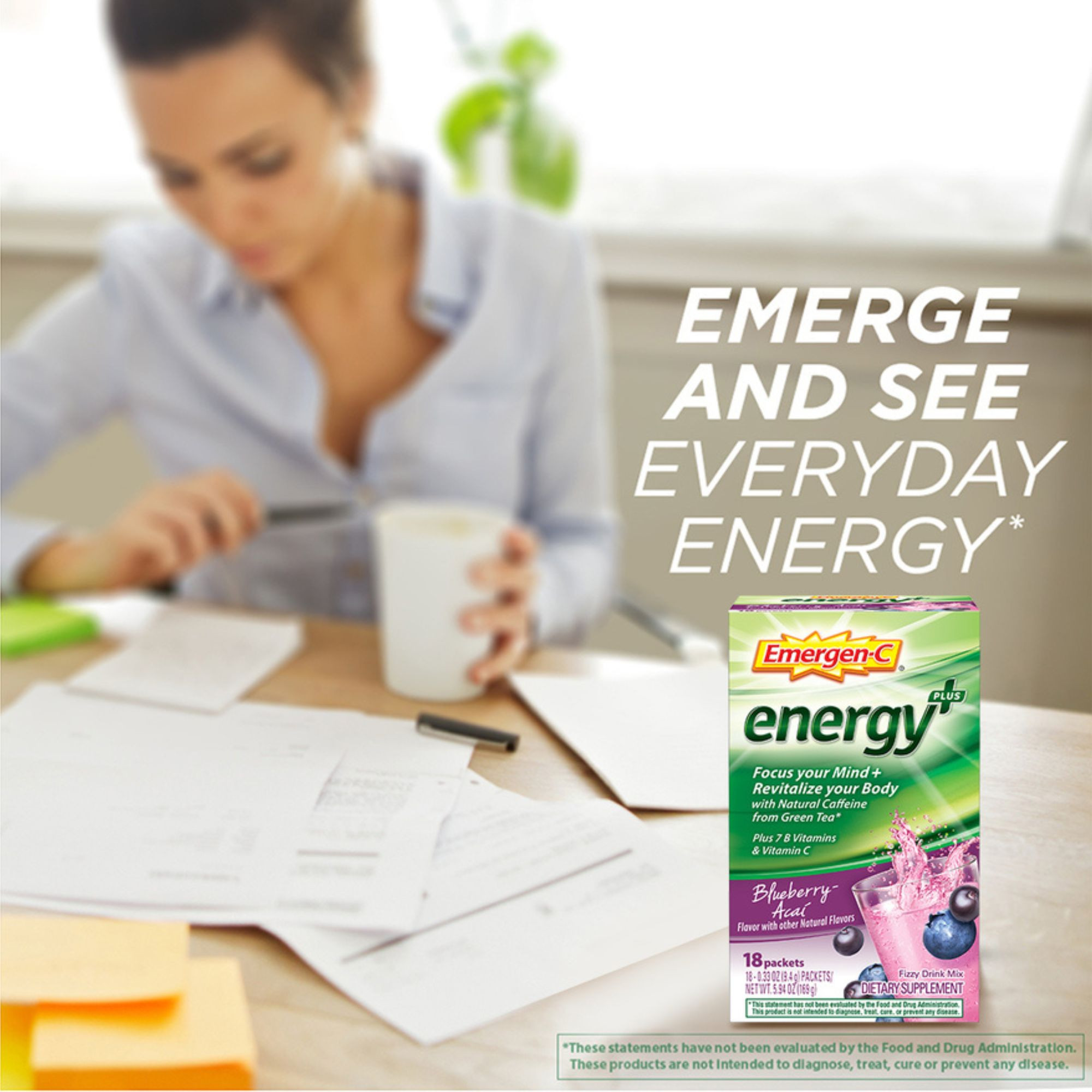 Emergen-C Energy Plus Drink Mix