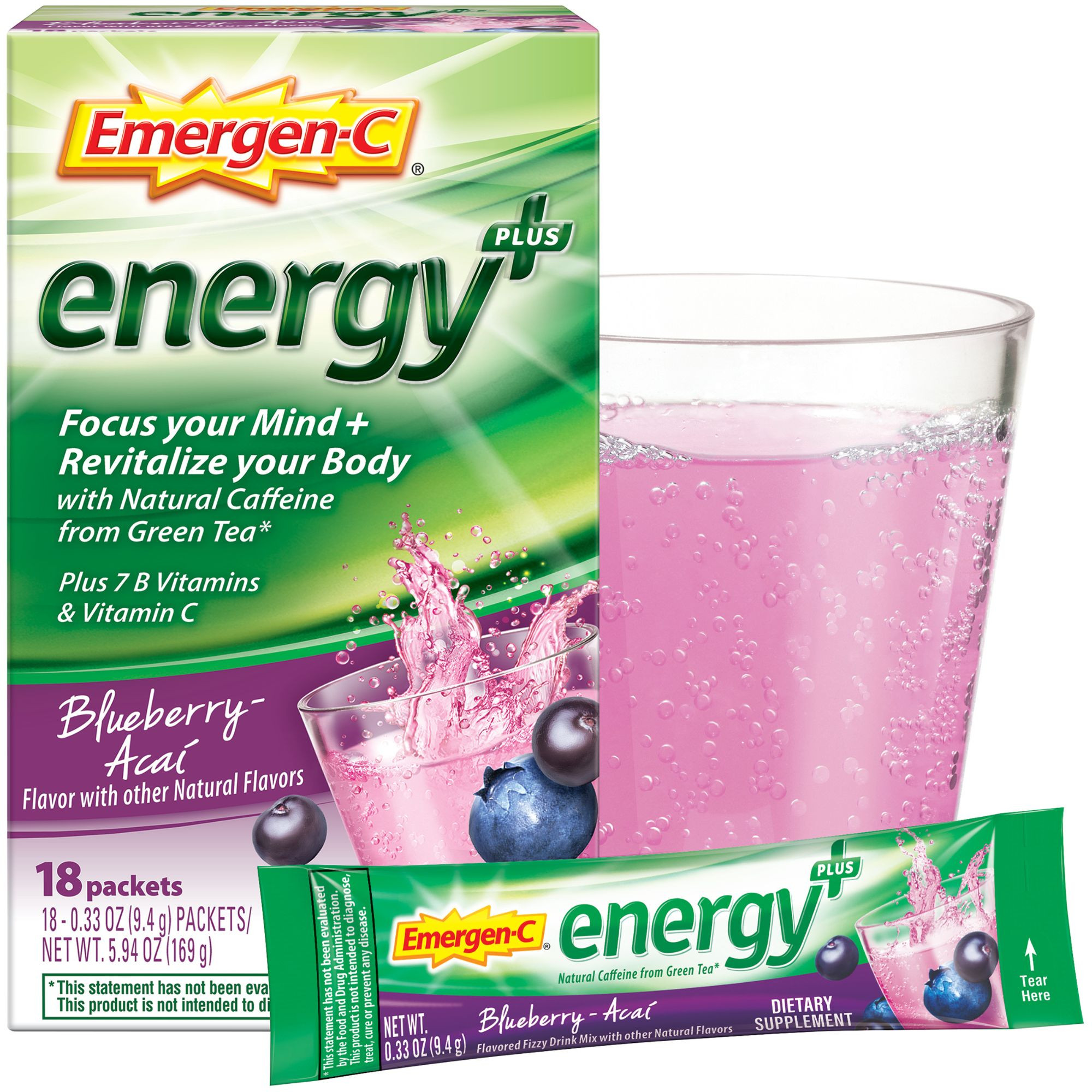 Emergen-C Energy Plus Fizzy Drink Mix