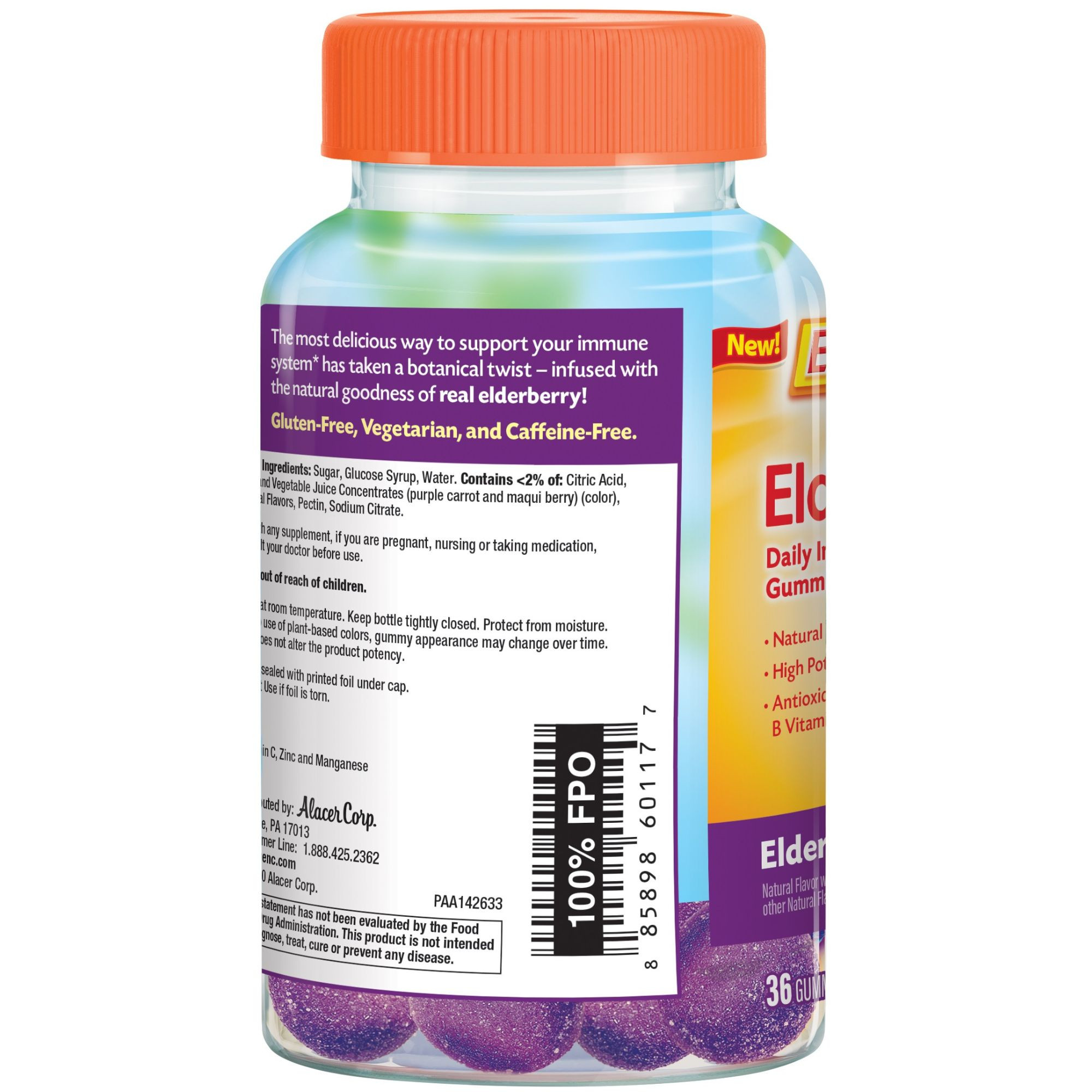 Emergen-C Daily Immune Support Botanical Elderberry Gummies
