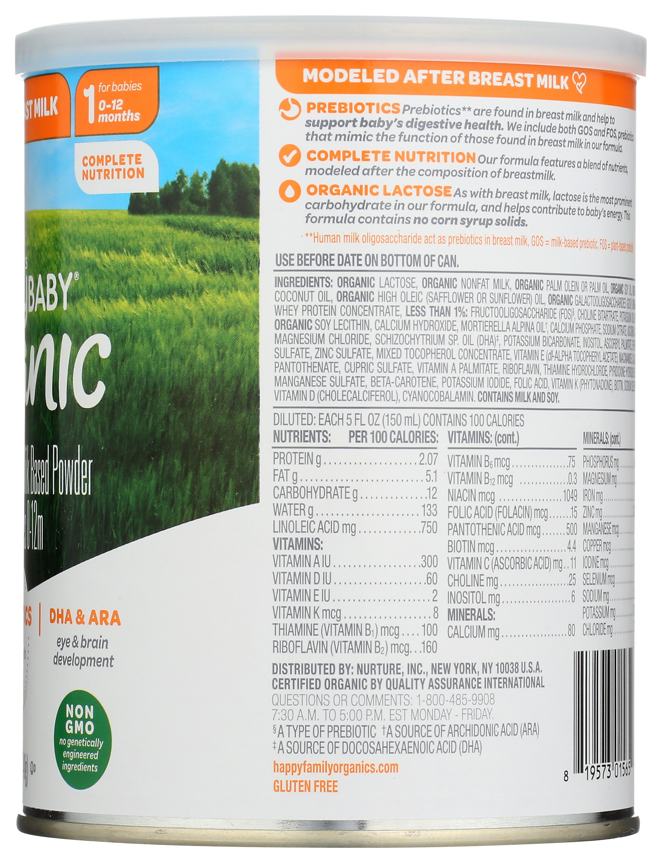 Happy Baby Organic Infant Formula With Iron