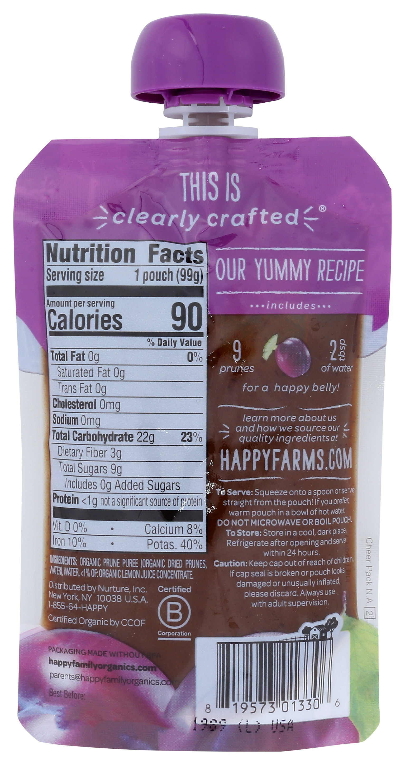 Happy Baby Organic Stage 1 Baby food