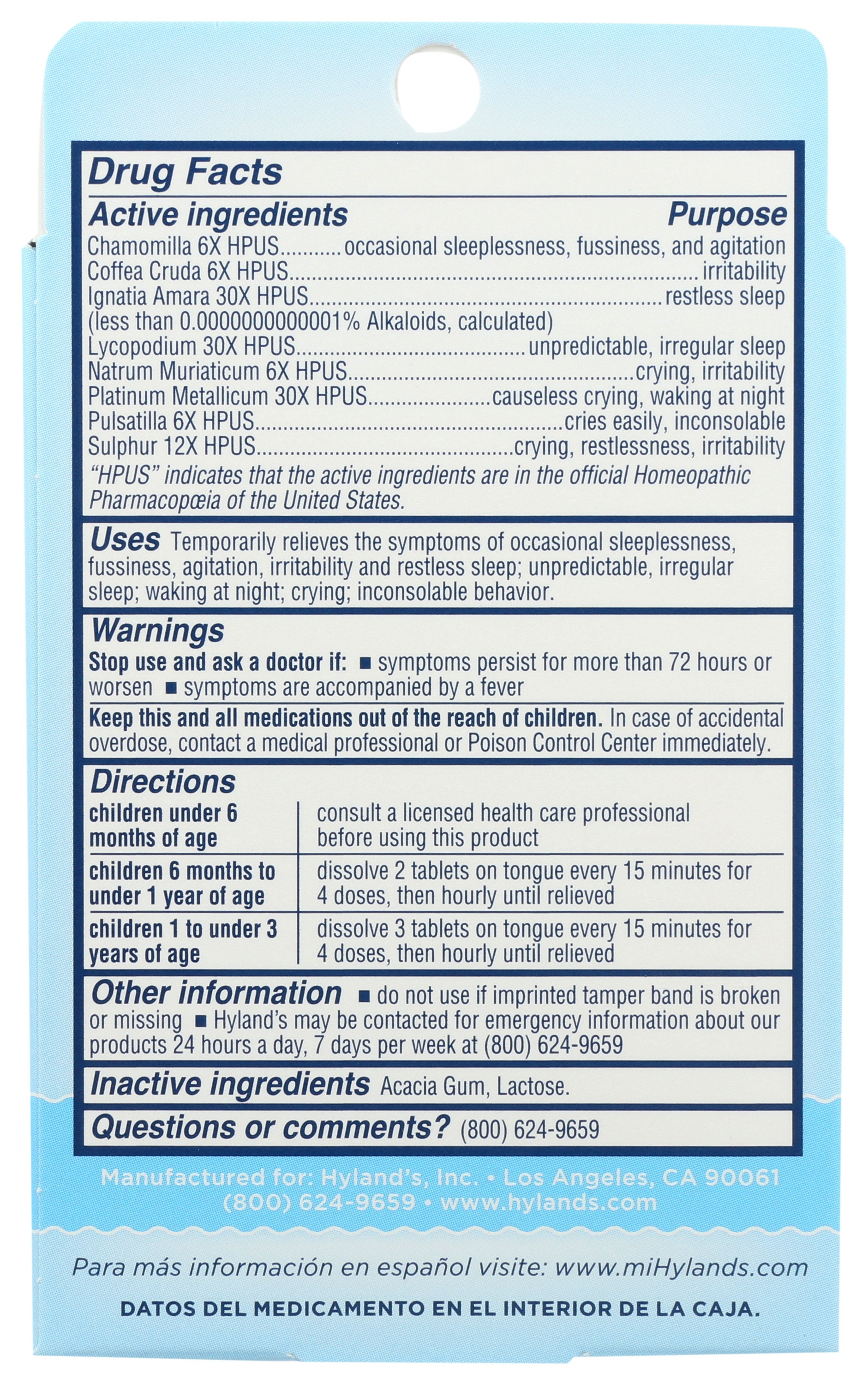 Hylands Baby Calming Tablets