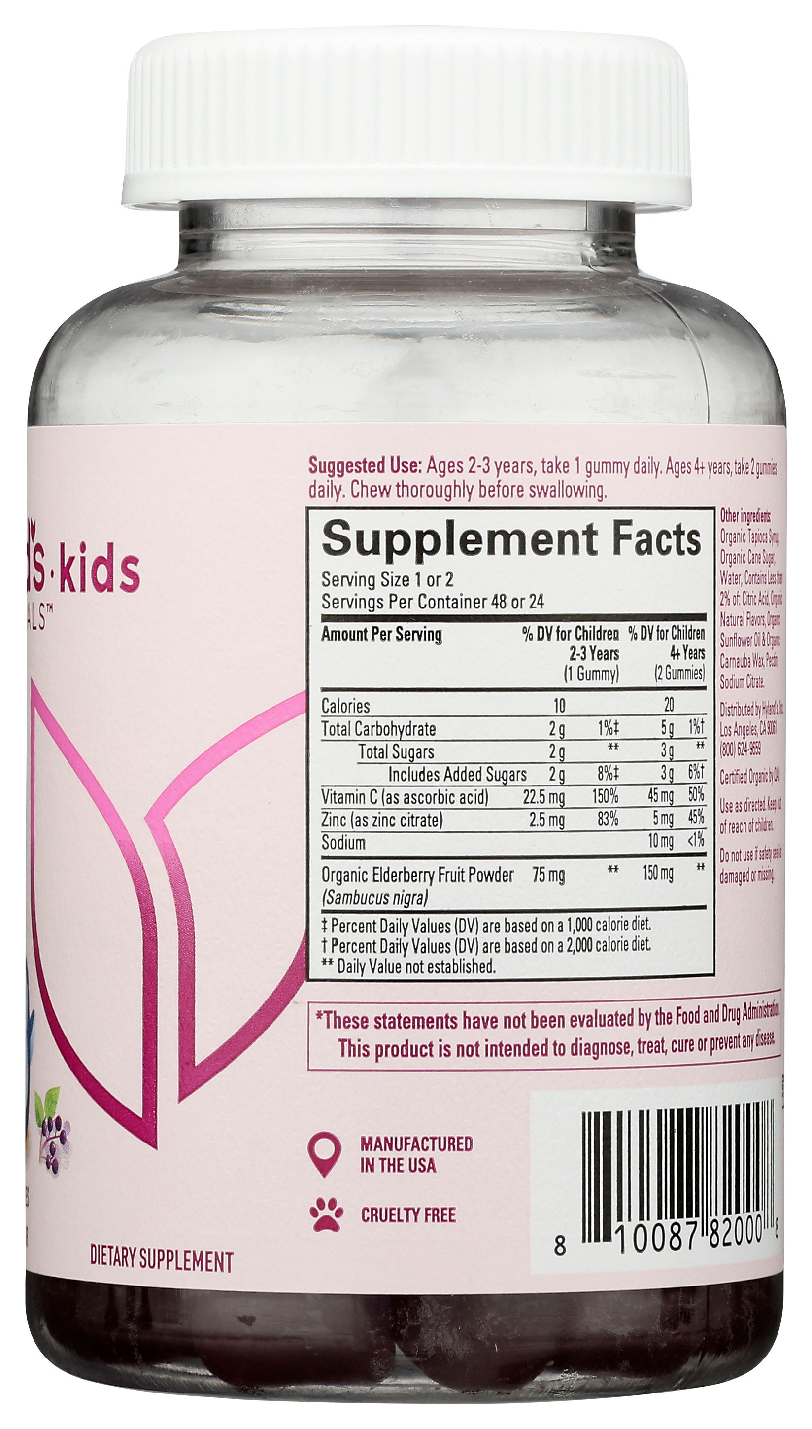 Hyland's Kid's Organic Elderberry Plus Gummies