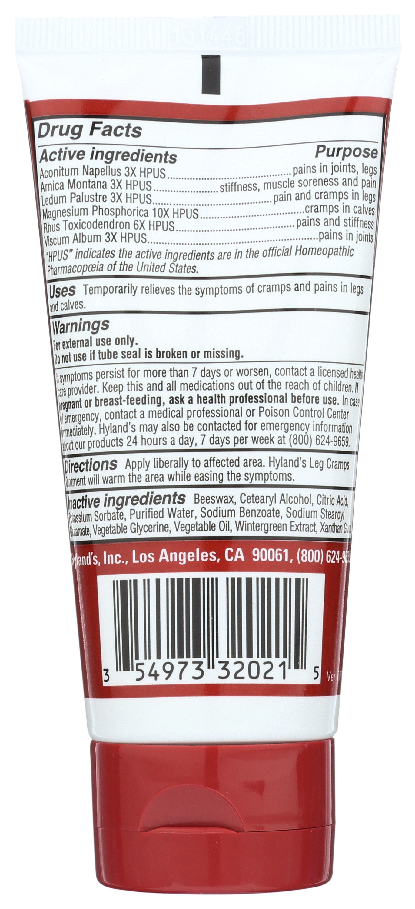 Hylands Homeopathic Leg Cramps Ointment