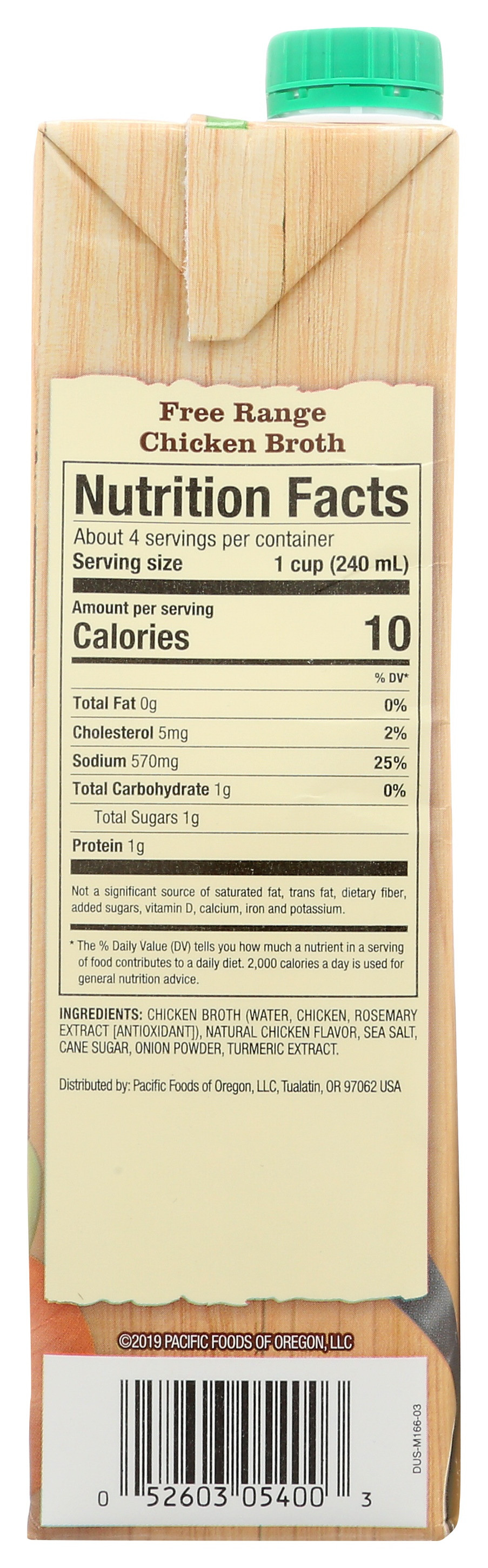 Pacific Natural Foods Free Range Chicken Broth