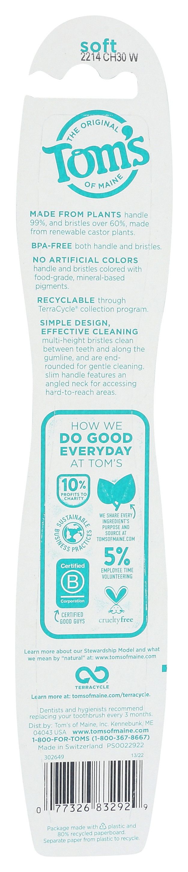 Tom's of Maine Naturally Clean Toothbrush