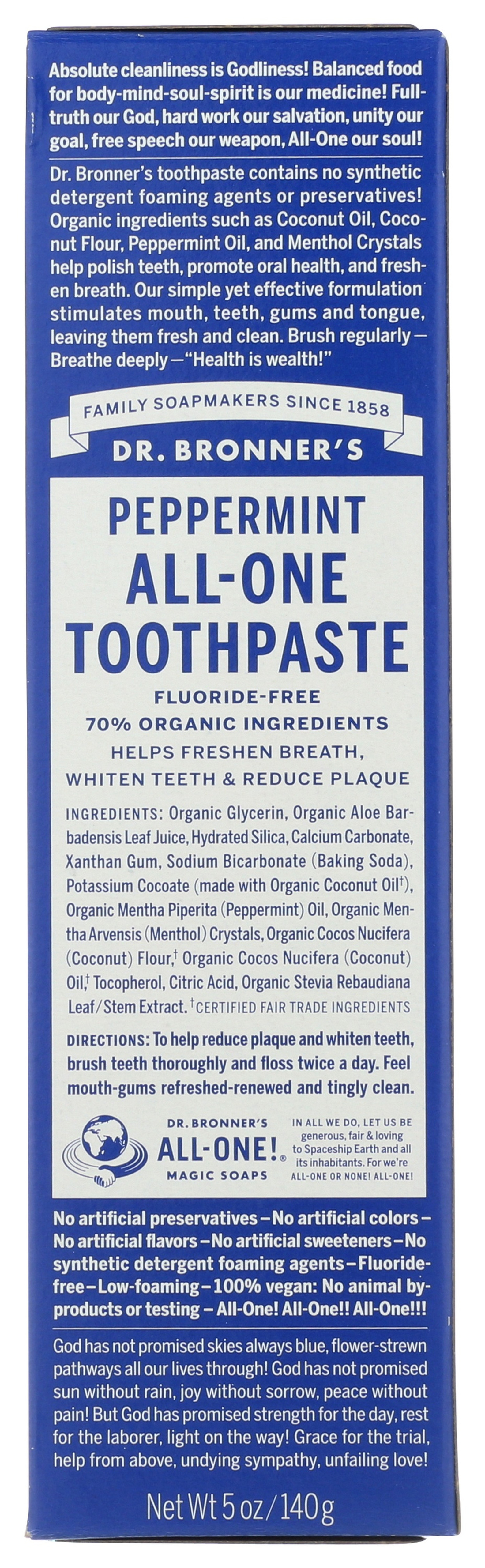 Dr. Bronner's Organic All-One Toothpaste