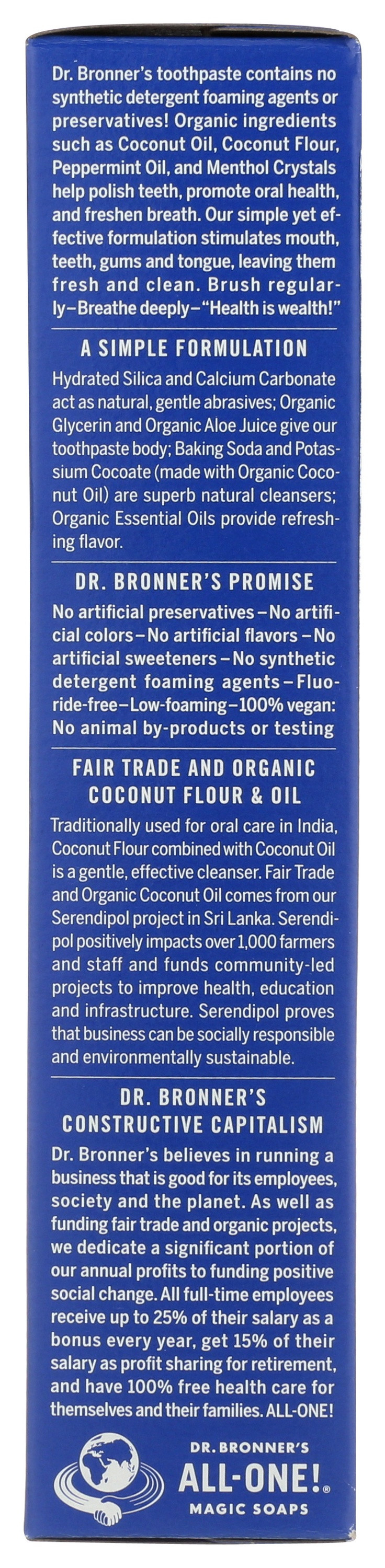 Dr. Bronner's Organic All-One Toothpaste
