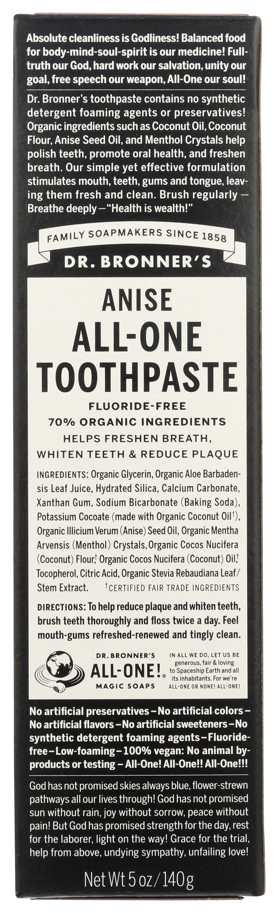 Dr. Bronner's Organic All-One Toothpaste