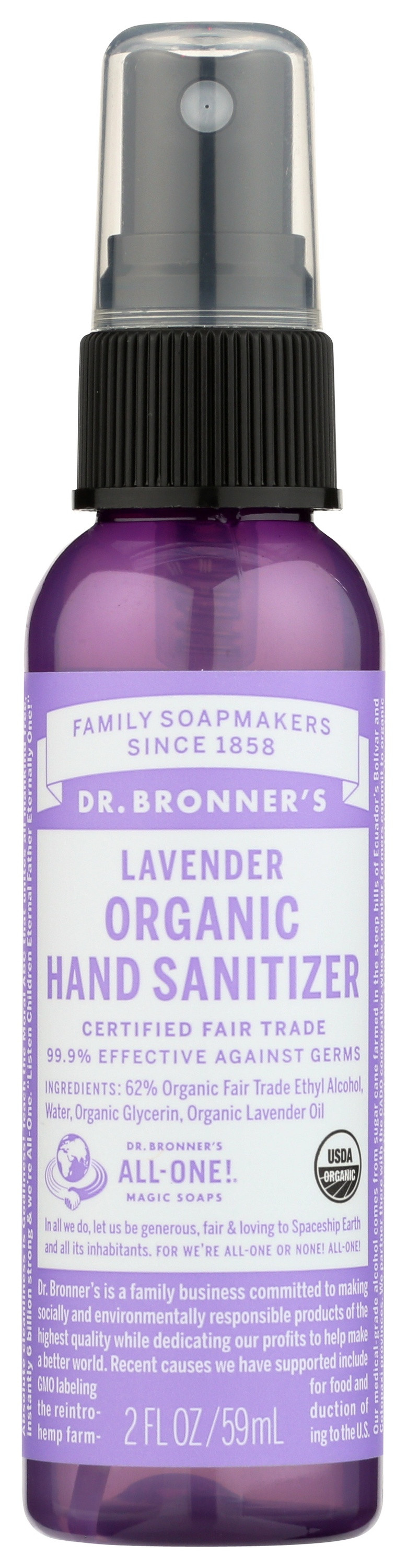 Dr. Bronner's Organic Hand Sanitizer Spray