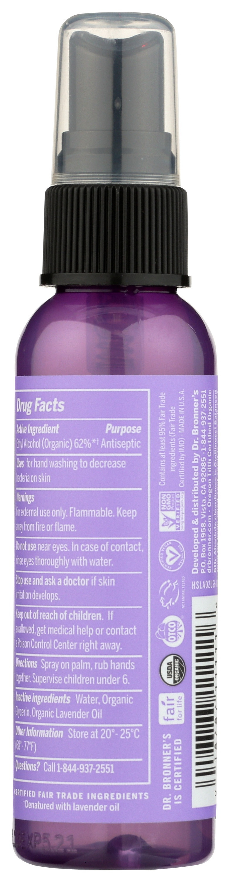 Dr. Bronner's Organic Hand Sanitizer Spray