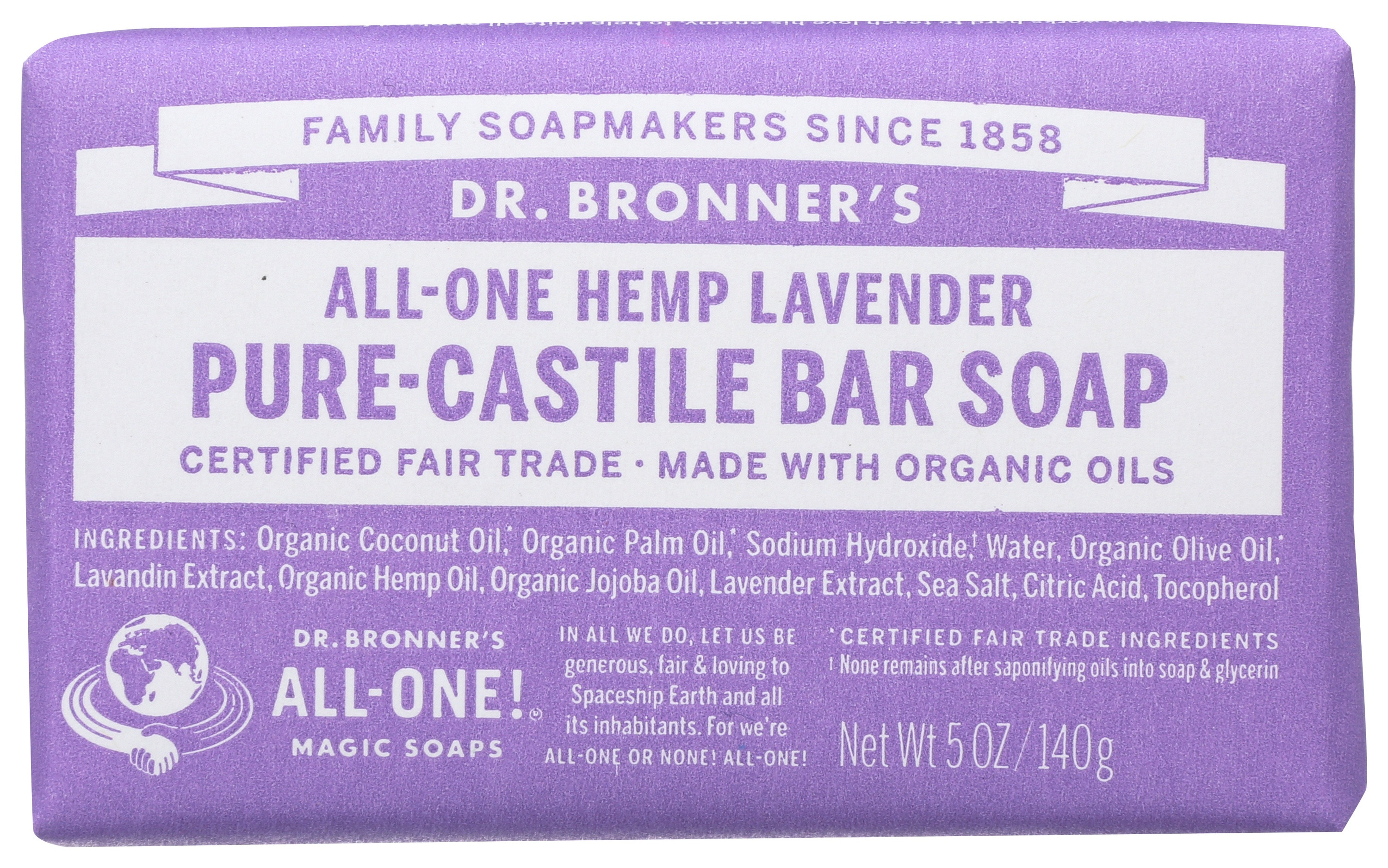 Dr. Bronner's Pure Castile Hemp Bar Soap