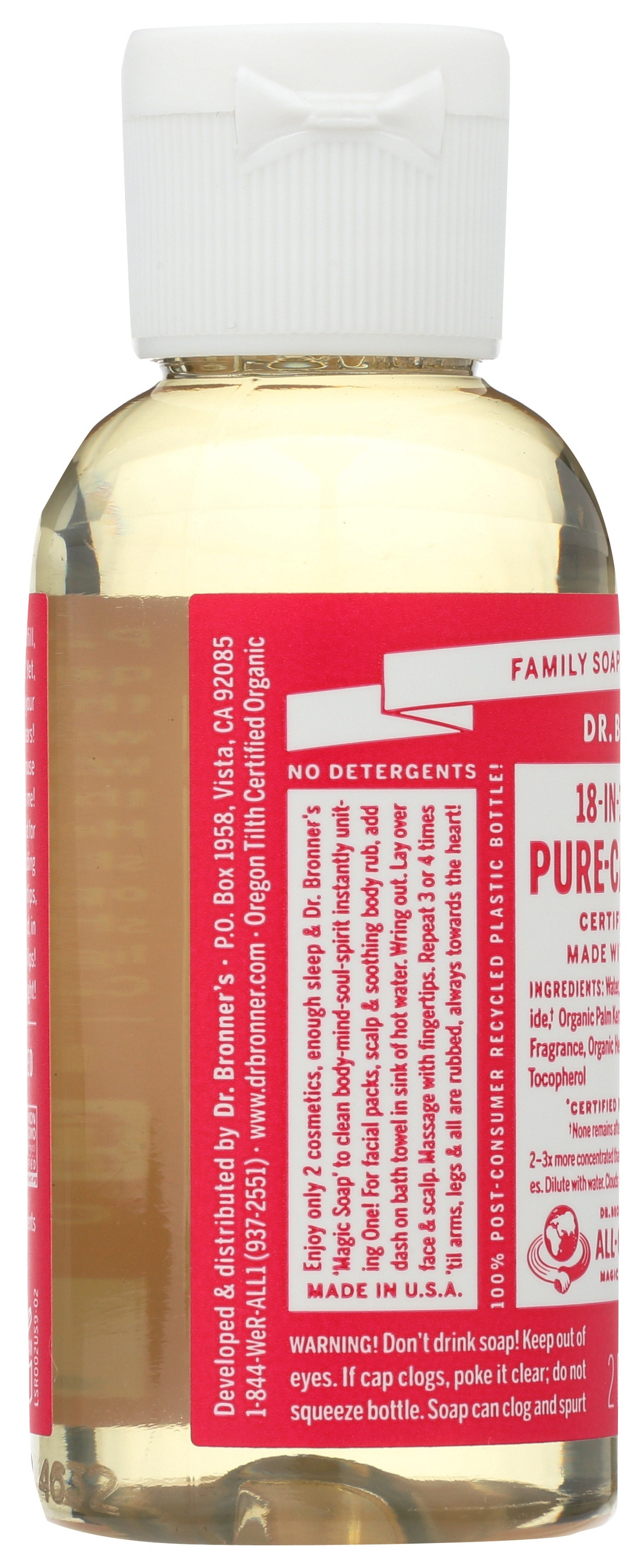 Dr. Bronner's Organic Hemp Pure Castile Soap, Rose