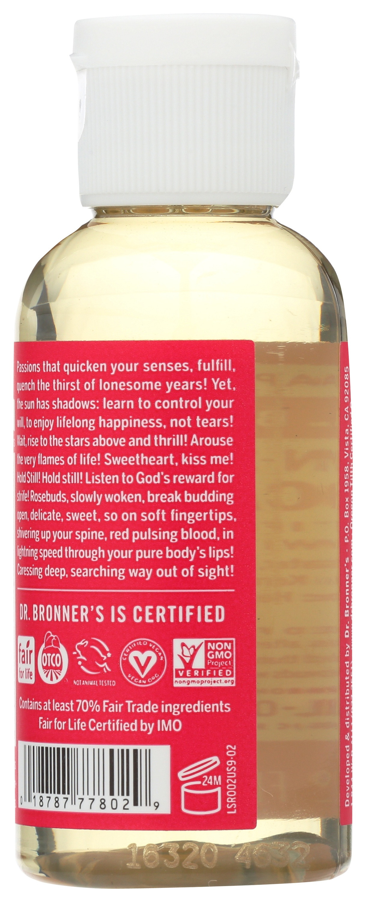 Dr. Bronner's Organic Hemp Pure Castile Soap, Rose