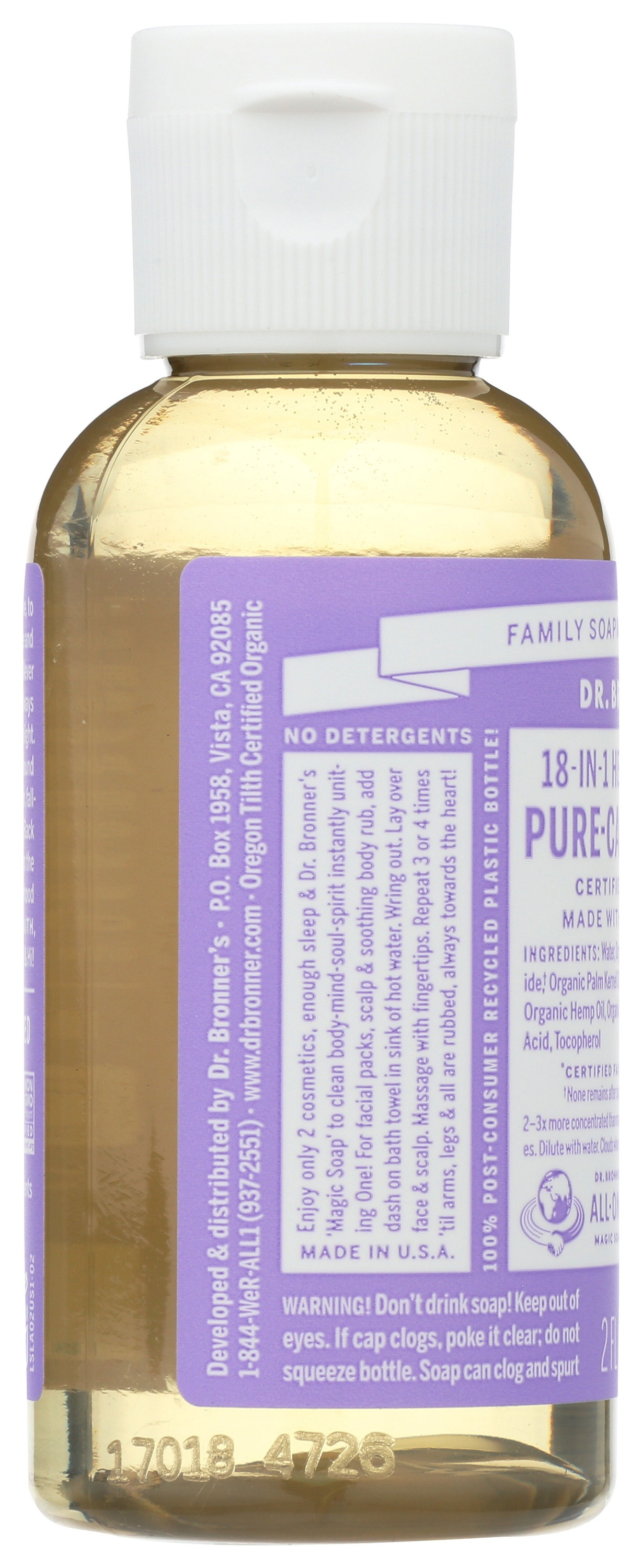Dr. Bronner's Organic Hemp Pure Castile Soap, Lavender