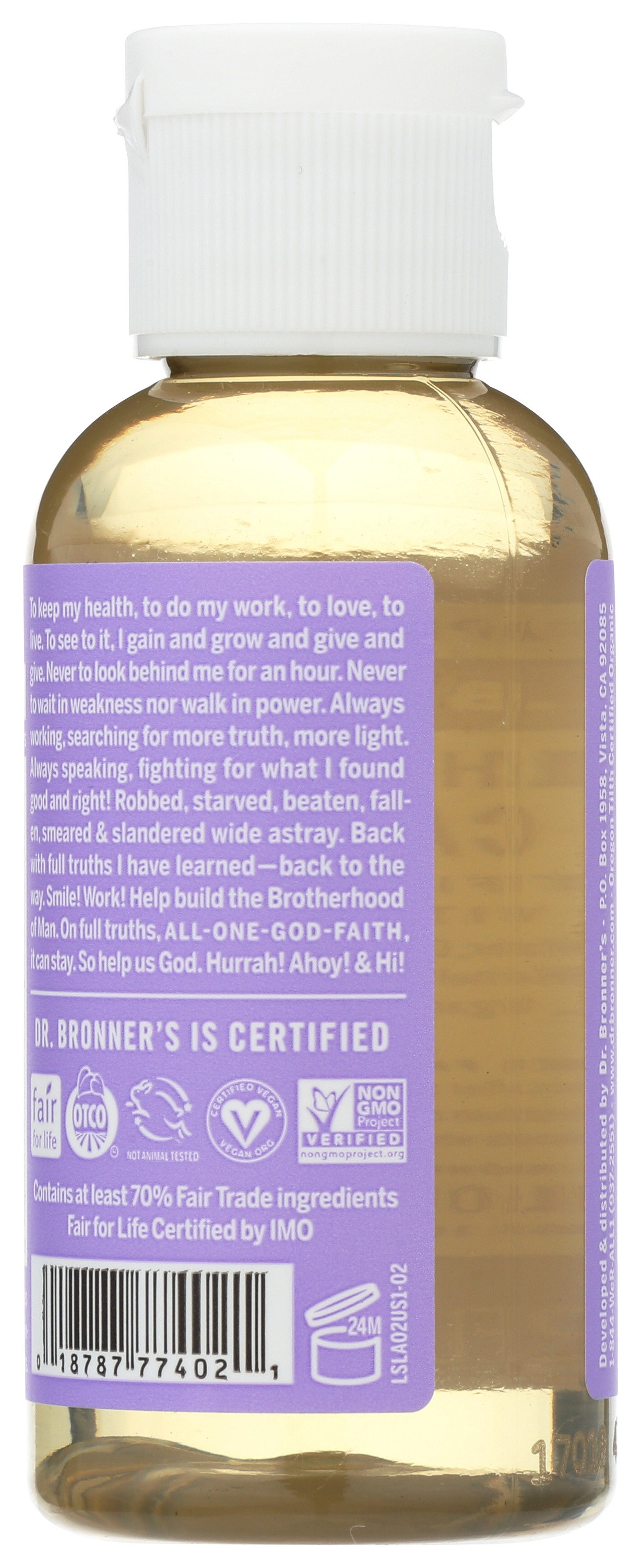 Dr. Bronner's Organic Hemp Pure Castile Soap, Lavender