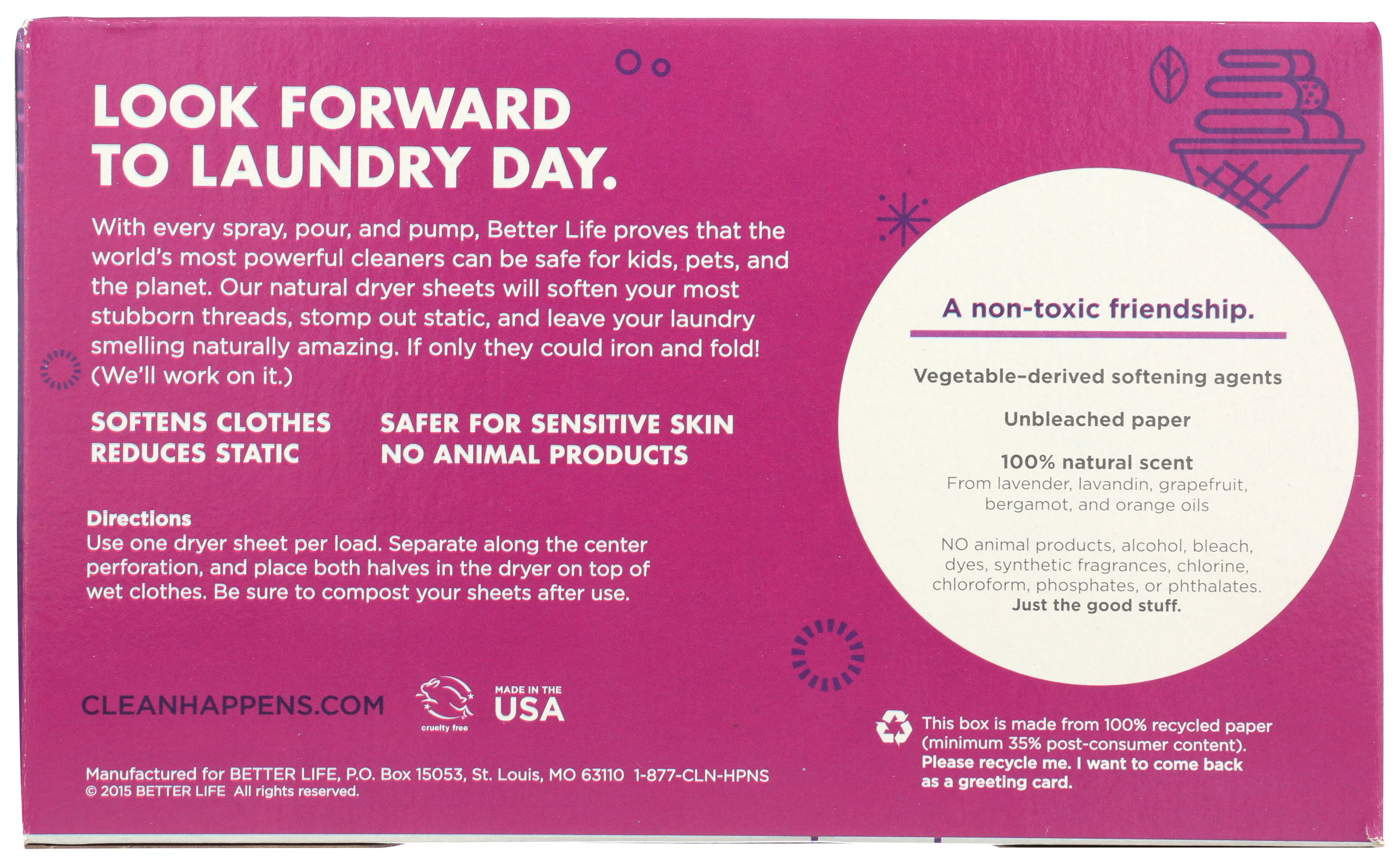 Better Life Dryer Sheets