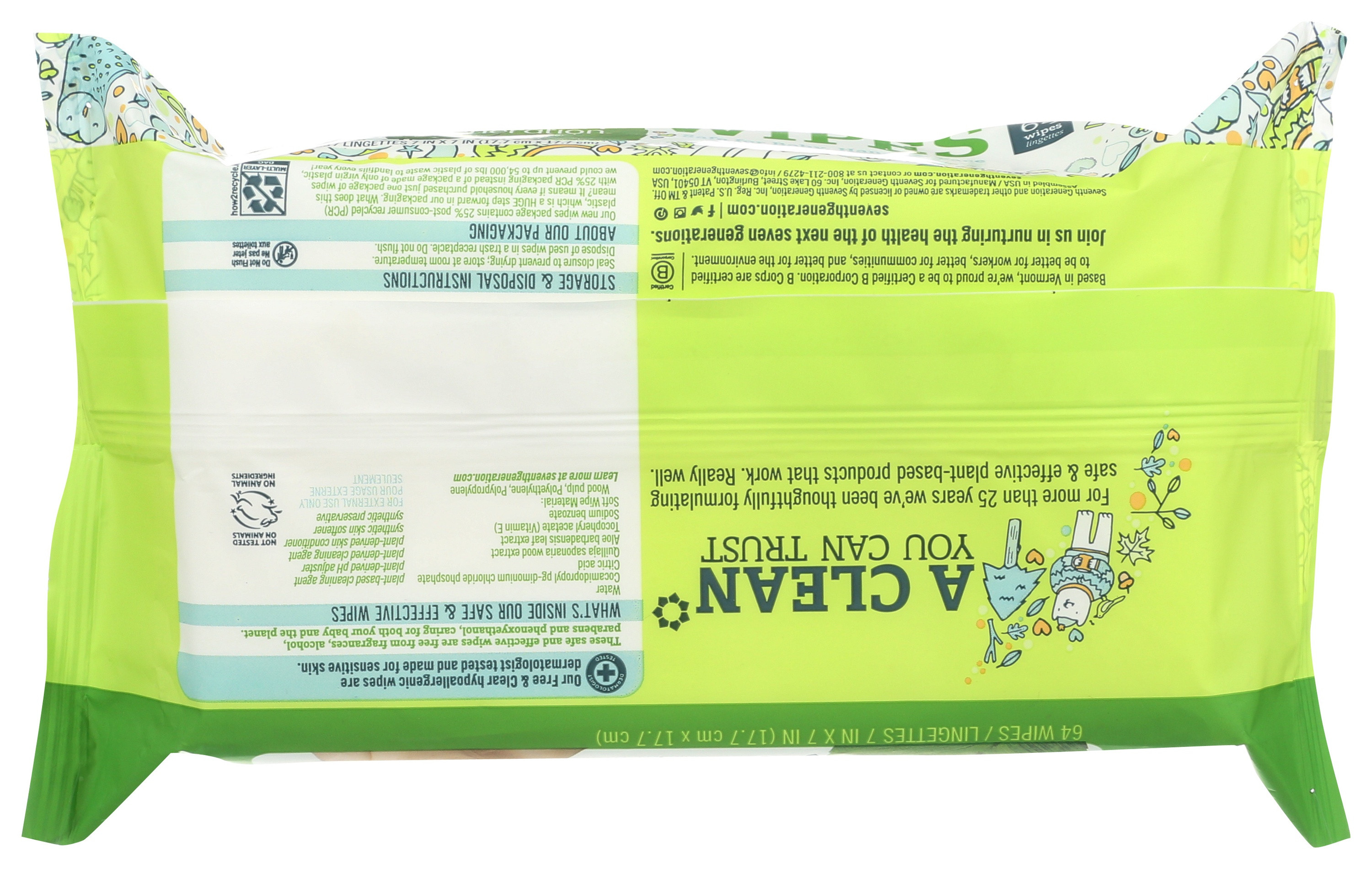 Seventh Generation Free And Clear Baby Wipes