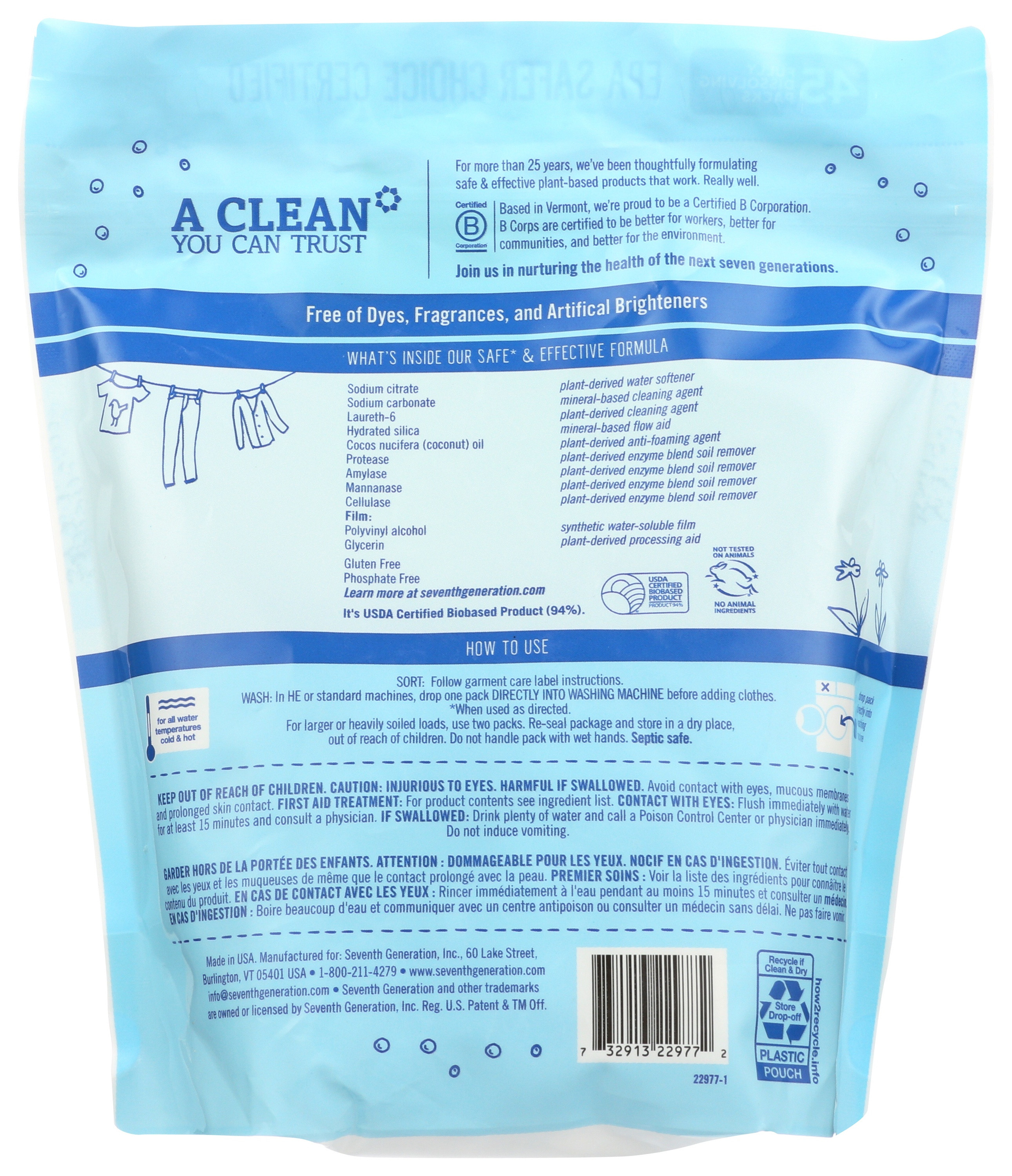 Seventh Generation Laundry Detergent Packs
