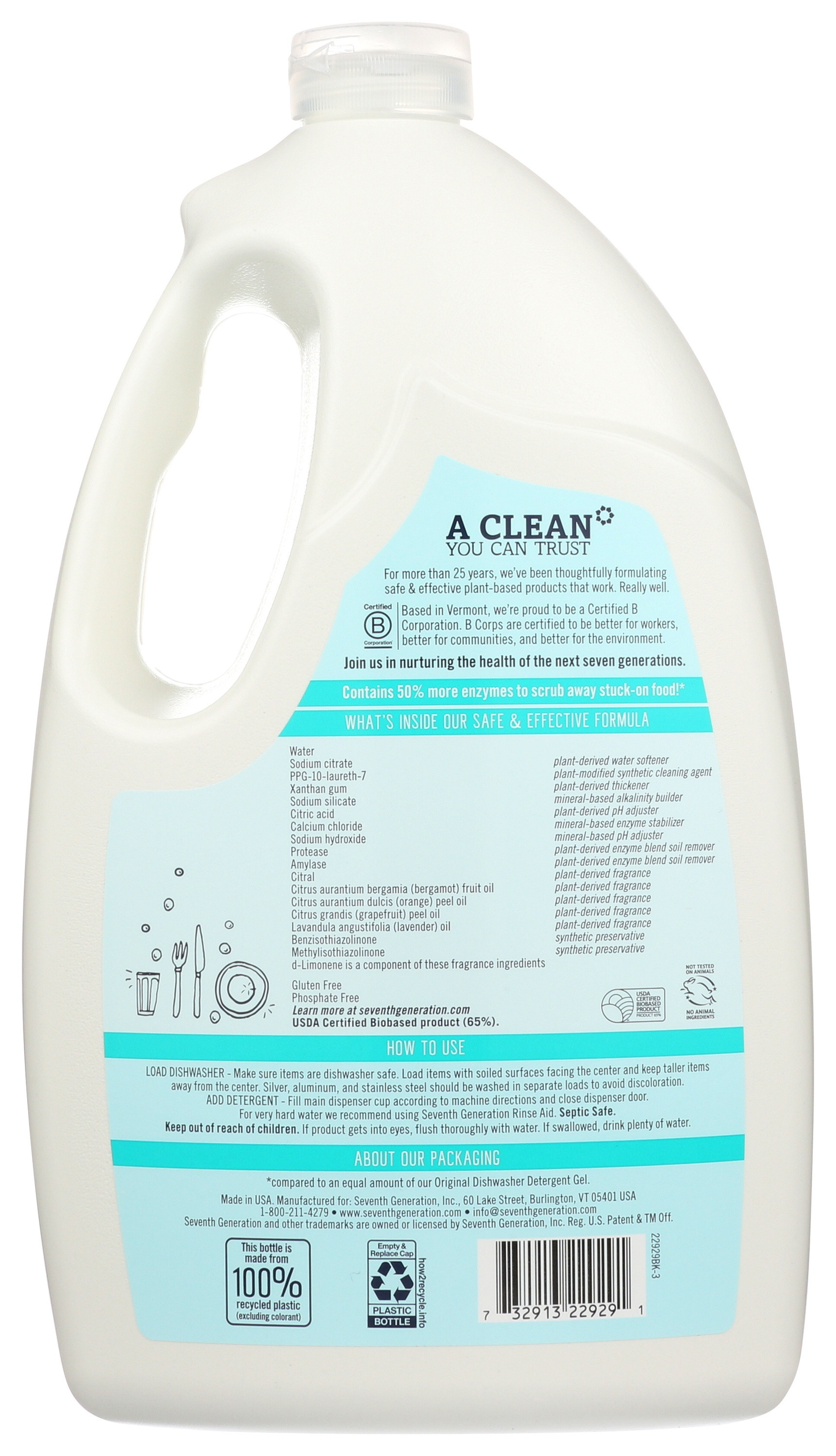 Seventh Generation Ultra Power Plus Dishwasher Detergent Gel