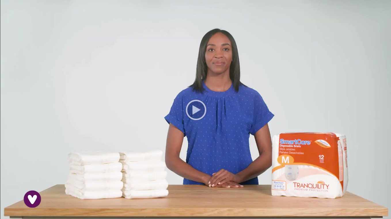 Tranquility SmartCore Adult Disposable Briefs with Tabs, Maximum Absorbency