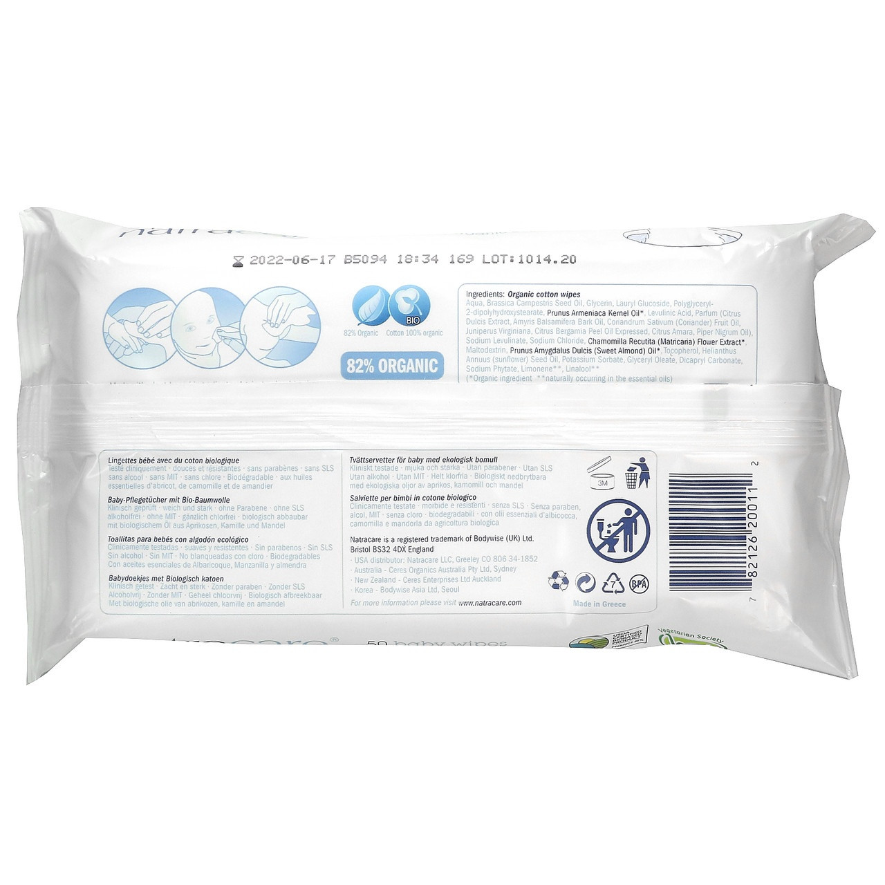 Natracare Baby Wipes