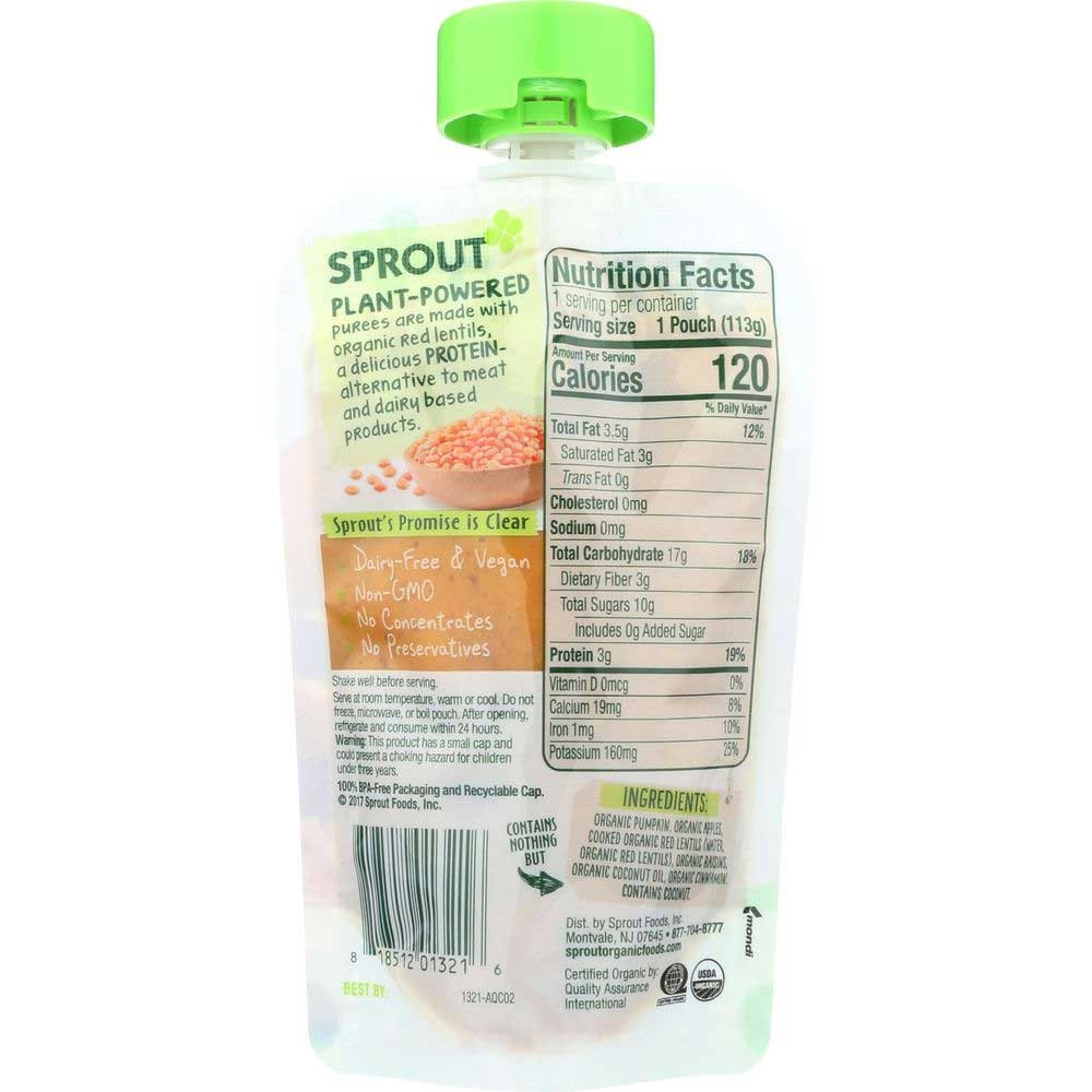 Sprout Organic Plant Based Protein Puree Pouches