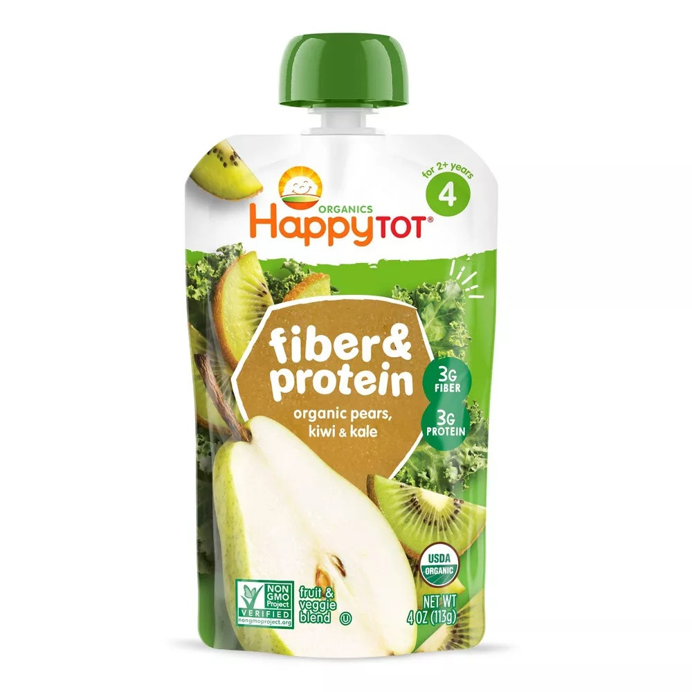 Happy Tot Fiber & Protein Puree Pouches