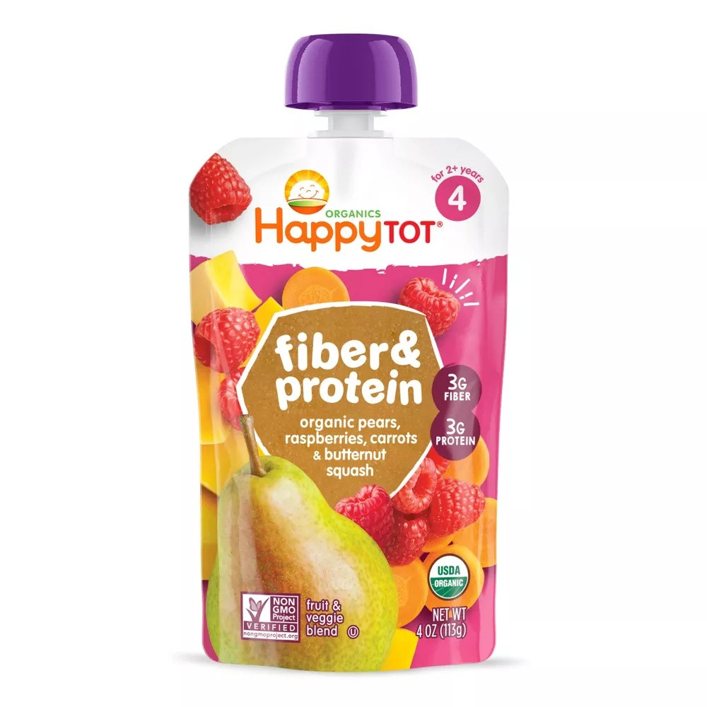 Happy Tot Fiber & Protein Puree Pouches