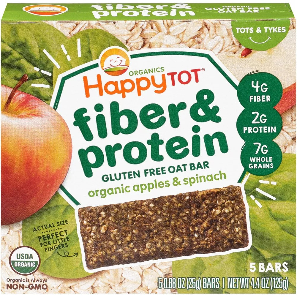Happy Tot Fiber & Protein Soft Baked Oat Bar