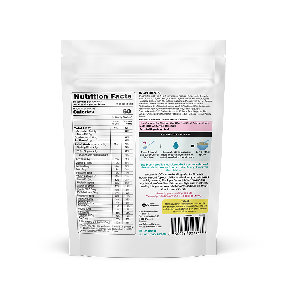 Else Nutrition Plant-Based Baby Cereal