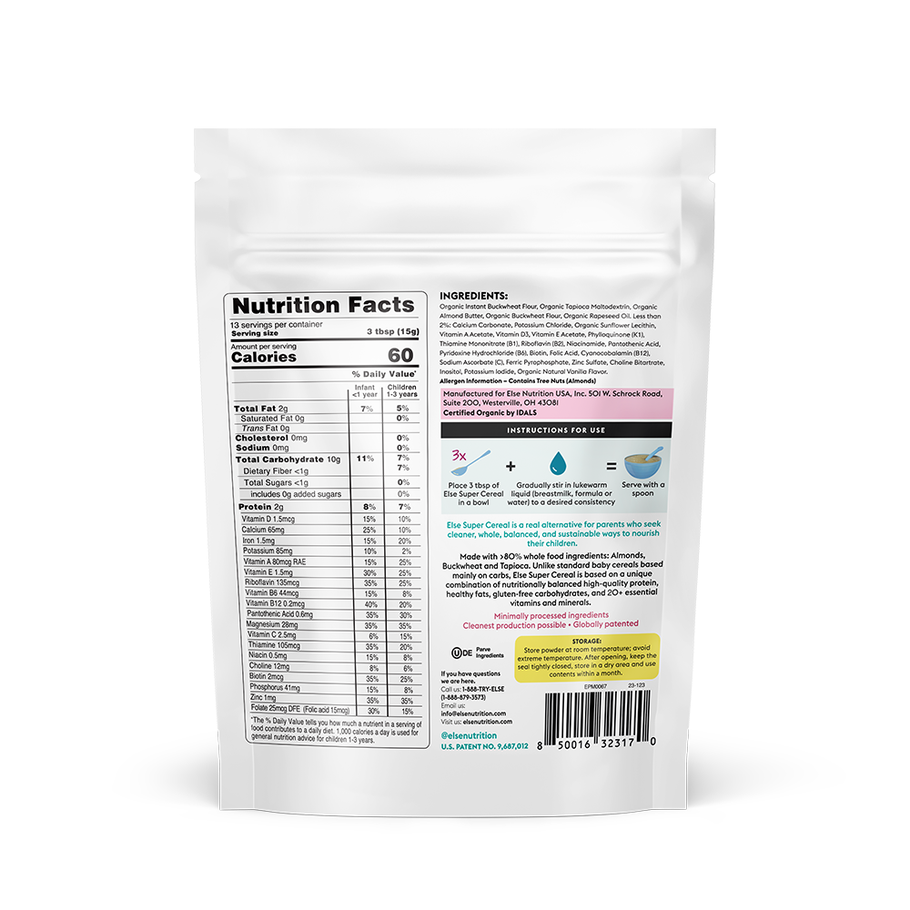 Else Nutrition Plant-Based Baby Cereal