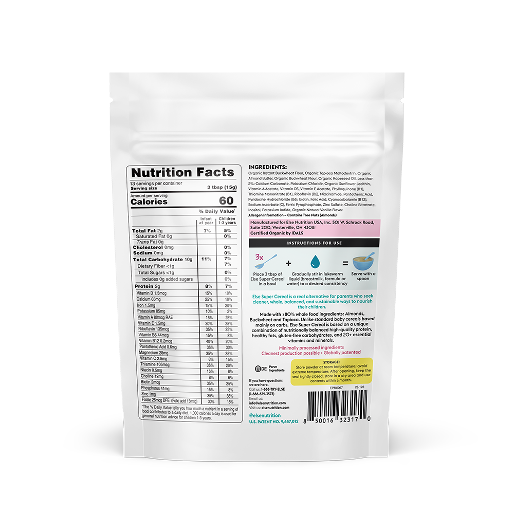 Else Nutrition Plant-Based Baby Cereal