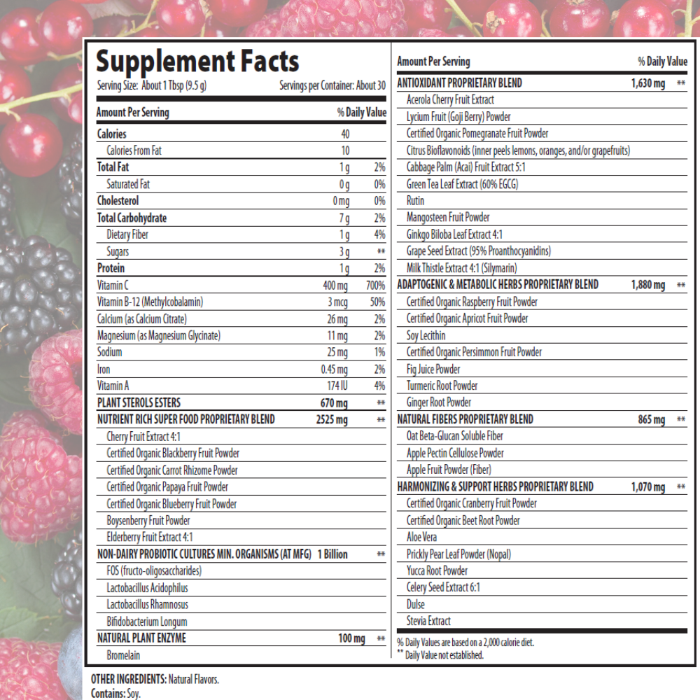 Macrolife Naturals Miracle Reds Superfood Powder