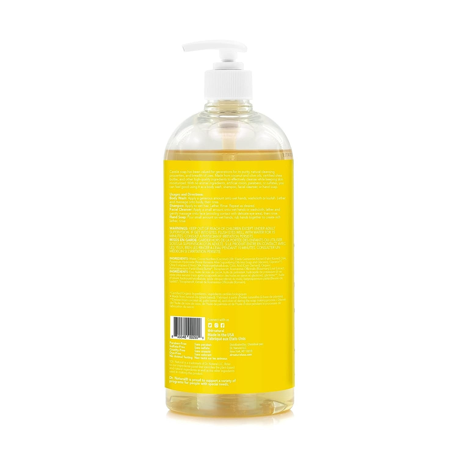 Dr. Natural Pure Castile Liquid Soap