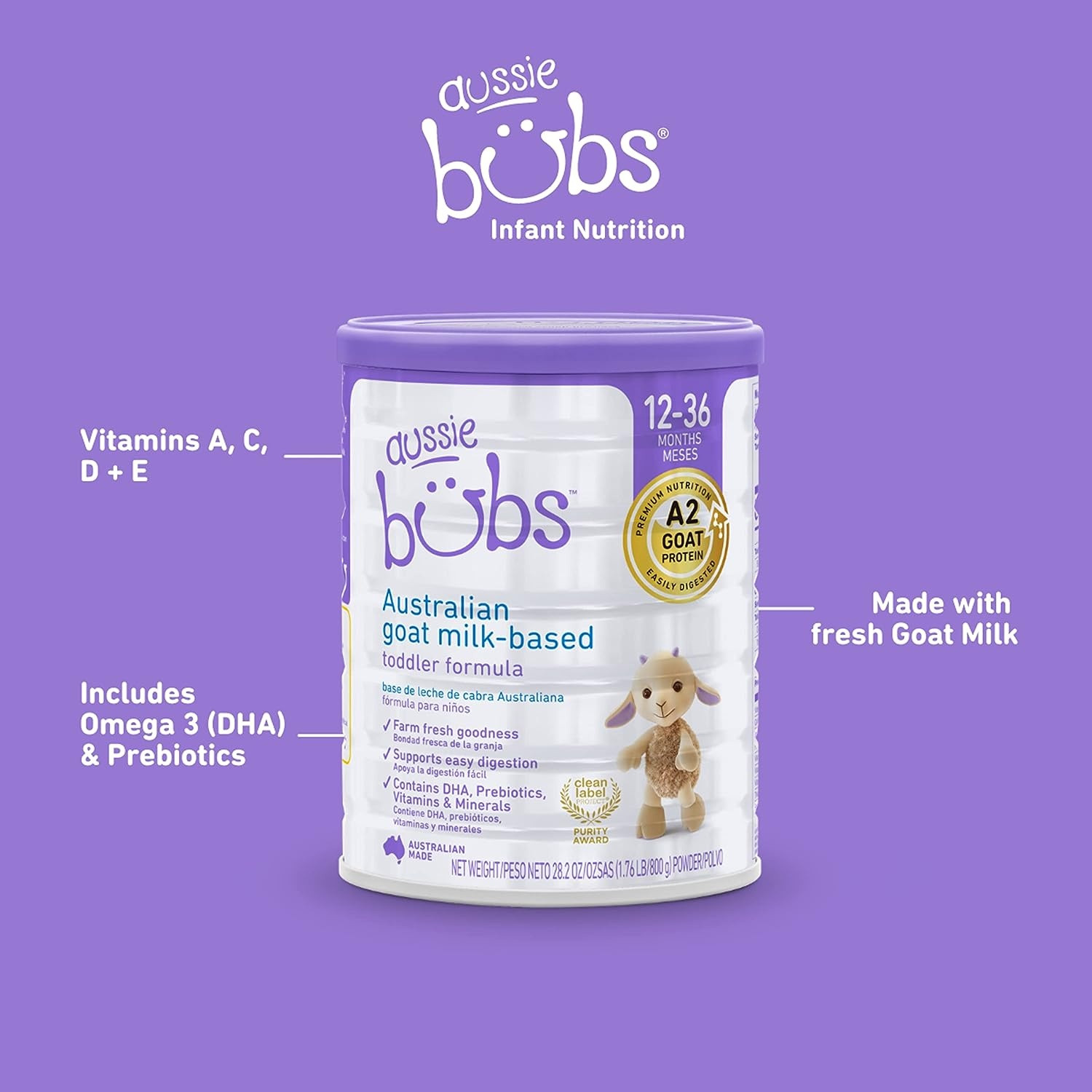 Aussie Bubs Australian Goat Milk-Based Toddler Formula