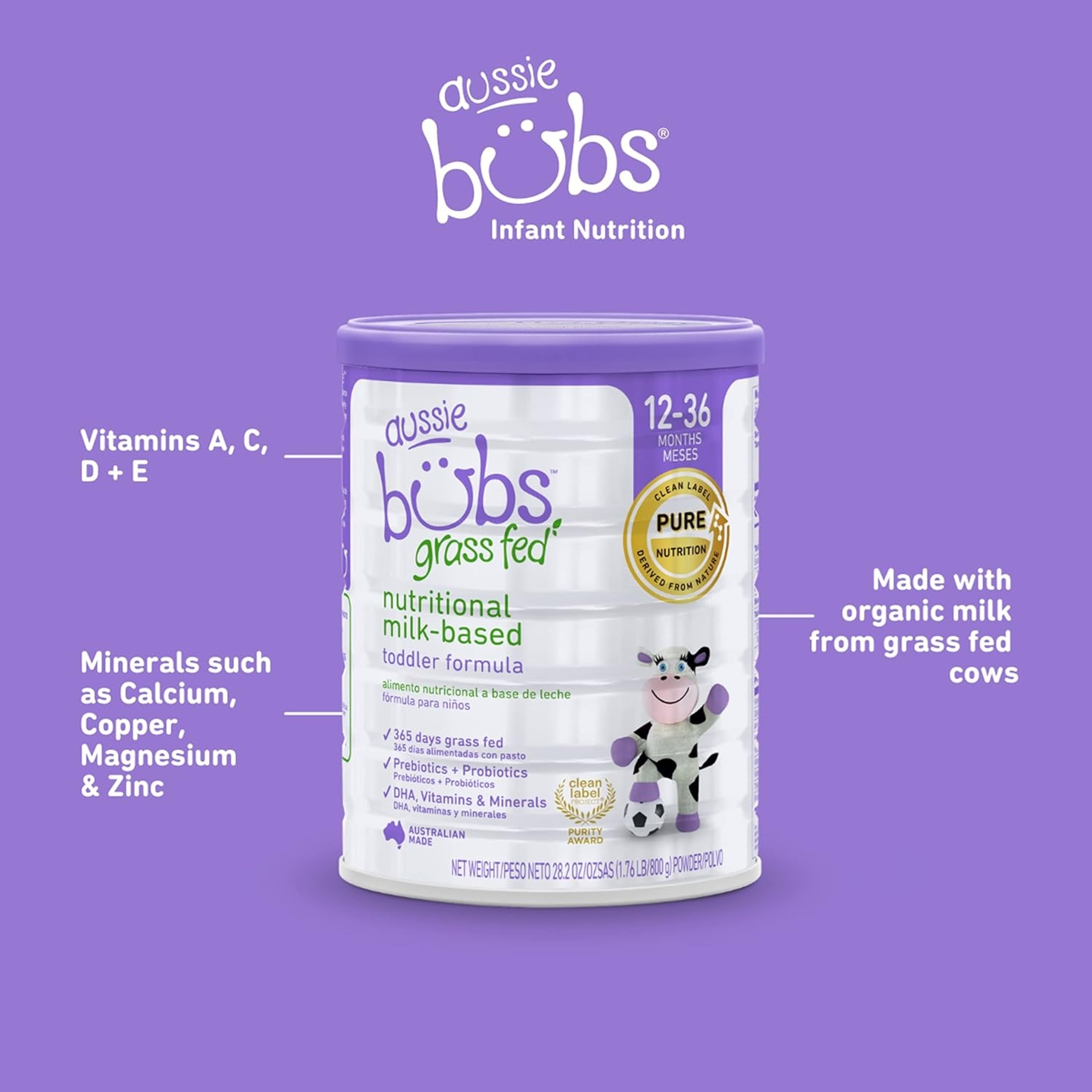 ミルク bubs Organic Grass Fed Toddler Milk 3 Bubs Grass Fed Nutritional Milk-Based Toddler Formula - Shop