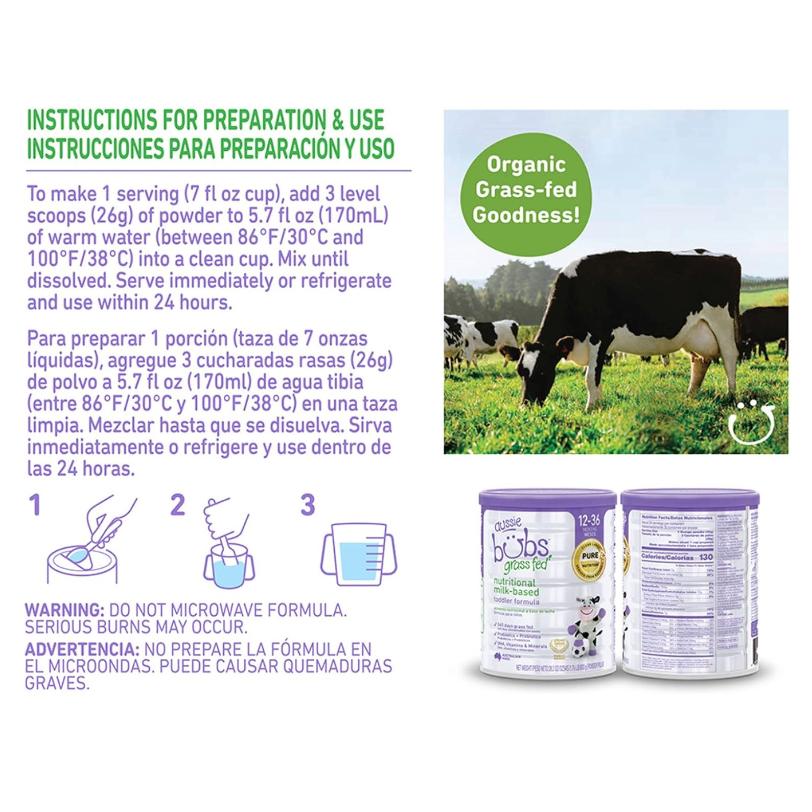 Aussie Bubs Grass Fed Milk-Based Toddler Formula